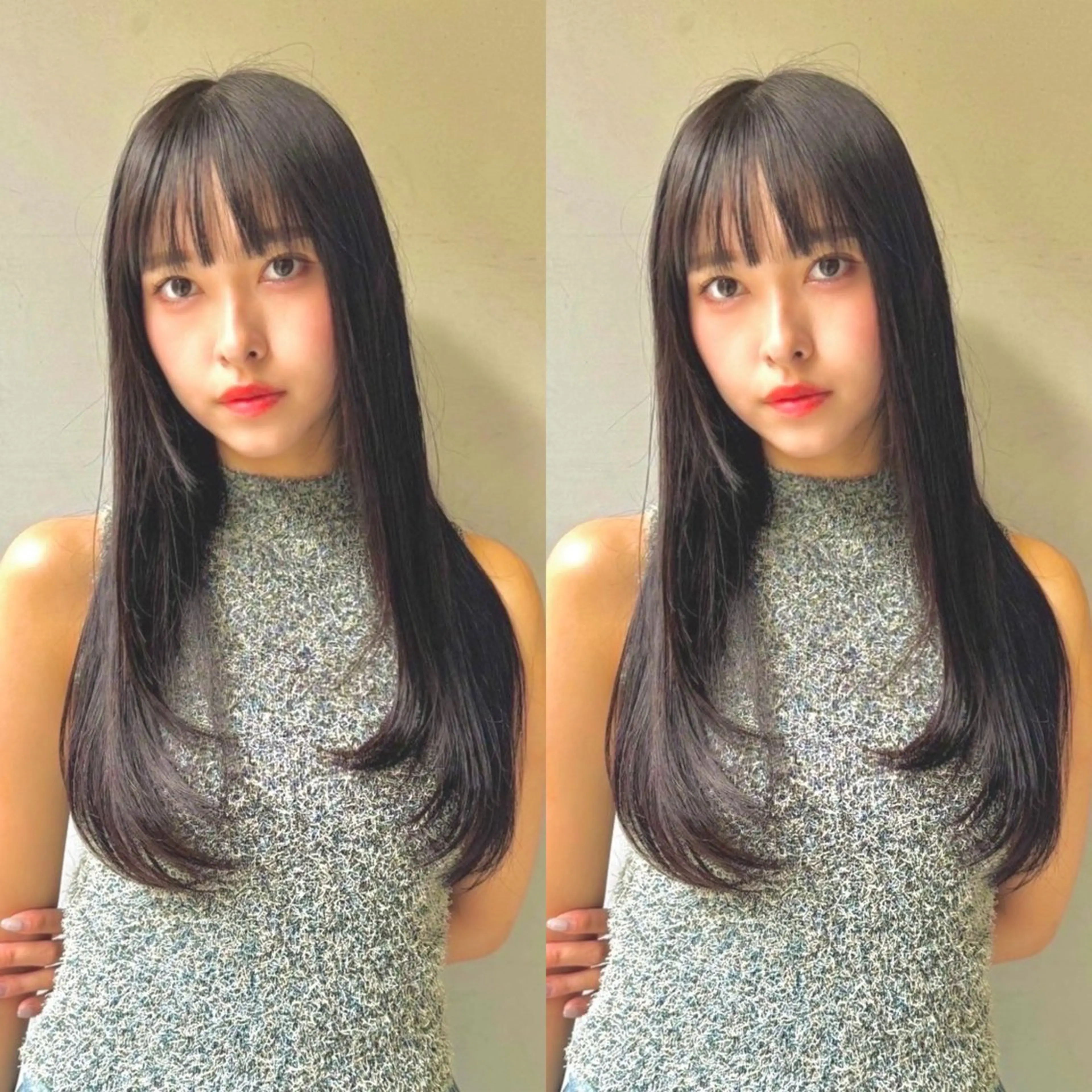 【💋前回ご来店から1ヶ月以内限定💋】前髪カット➕メンテナンスカラー➕1stepトリートメント🧴‎◌𓈒の写真