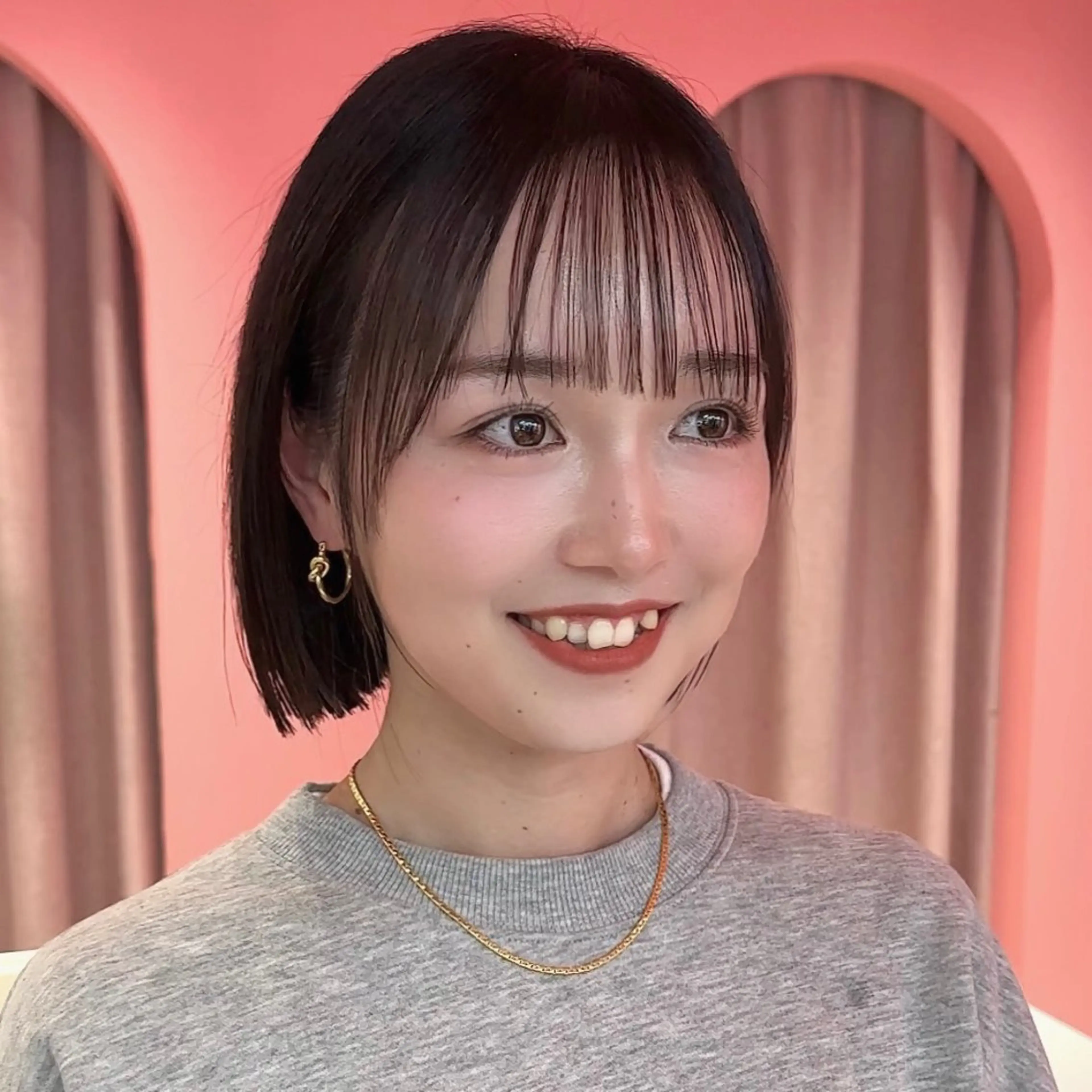 ショート カット ヘアカラー トリートメント 原宿/韓国ボブ /くびれボブ/優希のヘアスタイル