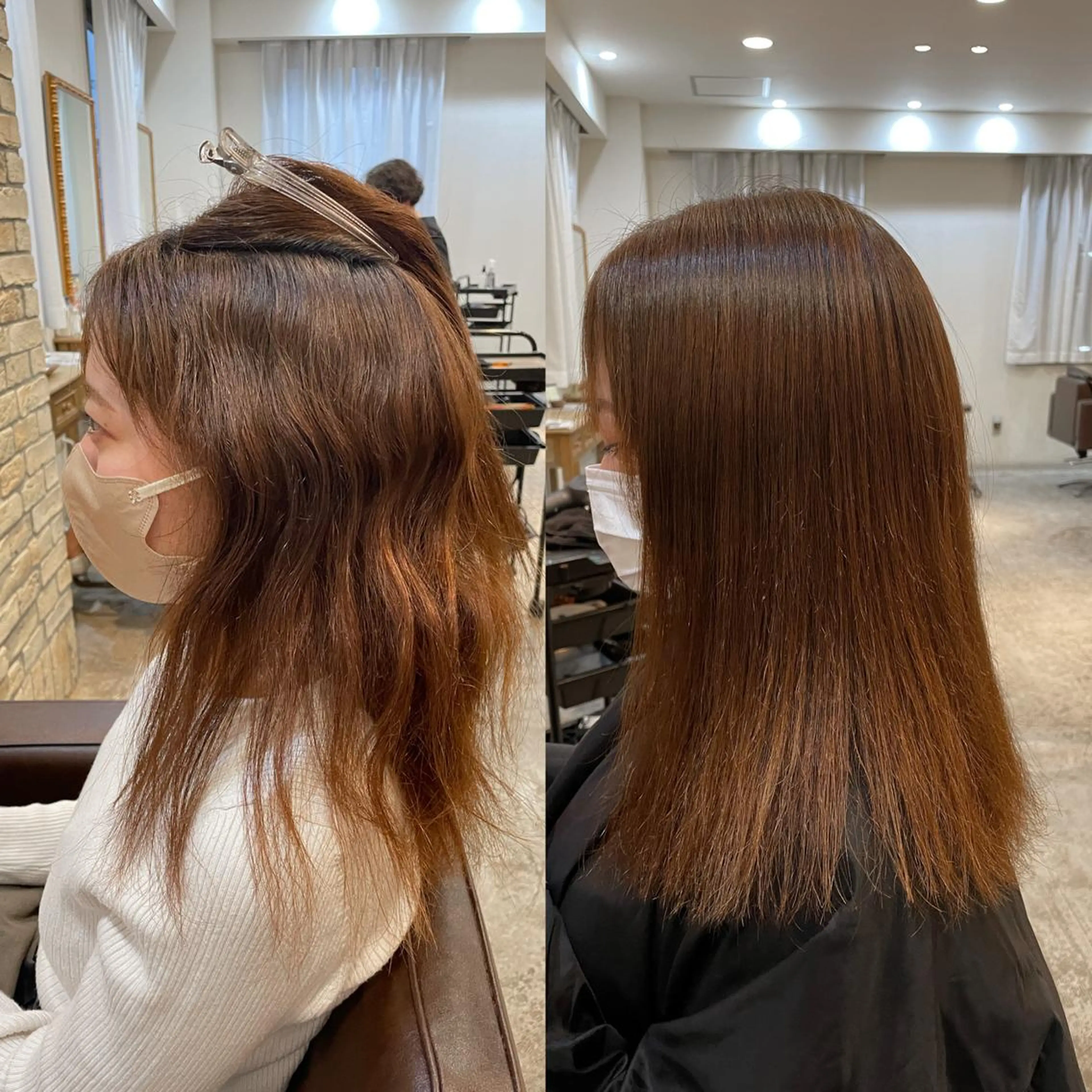 ミディアム カット 縮毛矯正 トリートメント 縮毛矯正×髪質改善 小笠原大樹のヘアスタイル