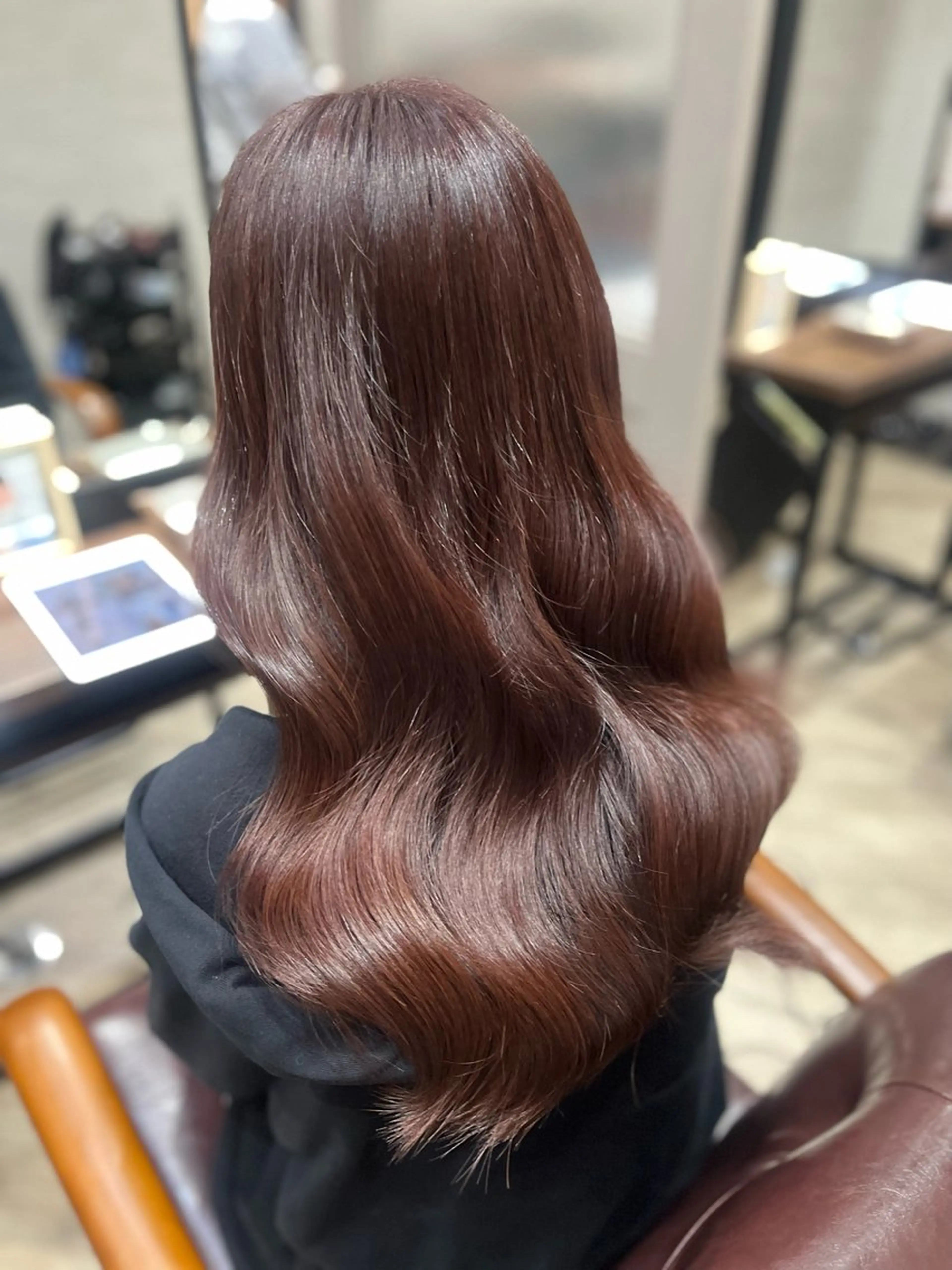 ロング カラー ブラウンカラー ピンクカラー ピンクブラウン ヘアカラー トリートメント 🫧ぷる艶カラー🫧 Yuubi🦩のヘアスタイル