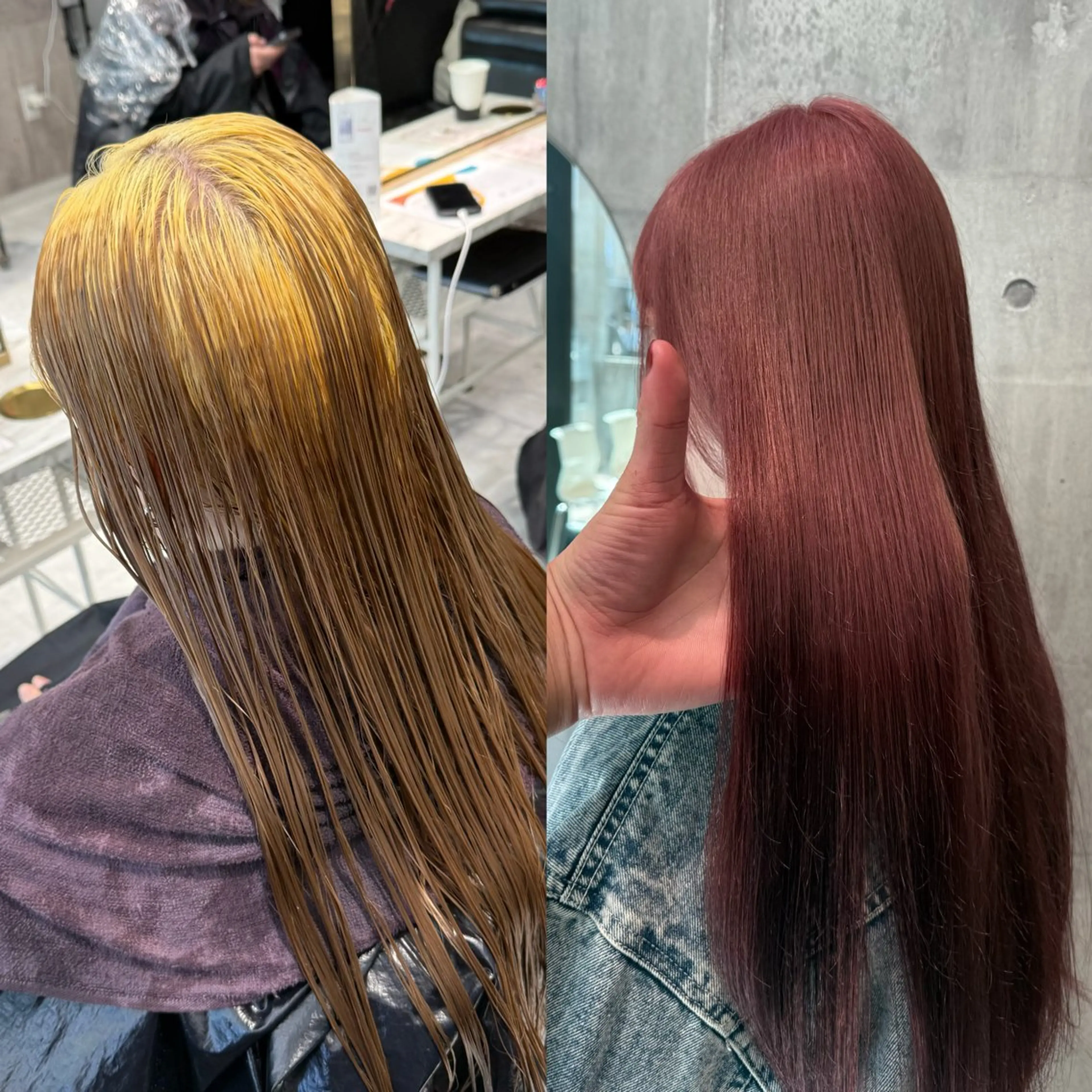 ロング カラー ベージュカラー ブリーチ ブロンド ピンクカラー ヘアカラー 【🥀履歴修正🥀】 ハイトーン職人/拓真のヘアスタイル