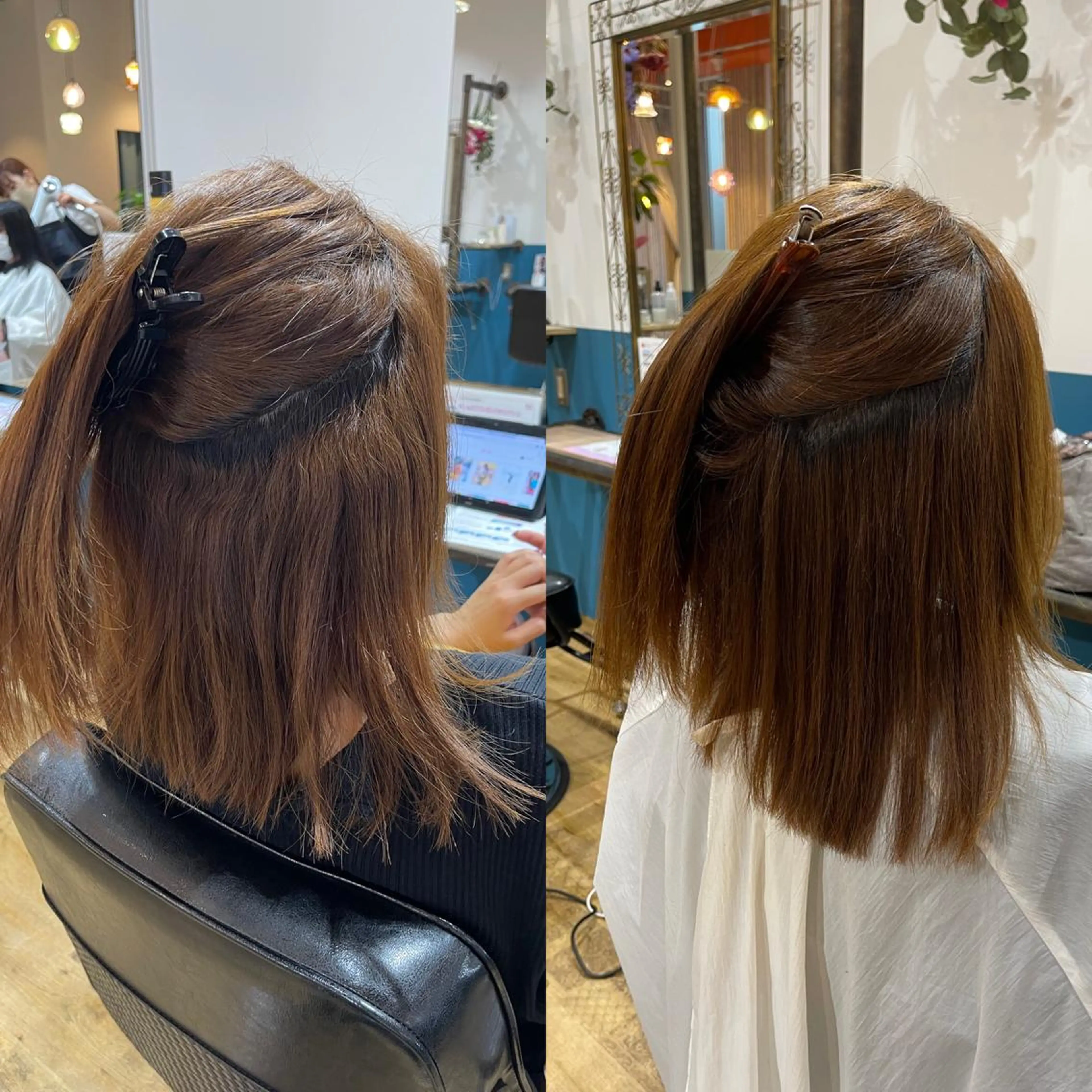 ミディアム 縮毛矯正 カット 縮毛矯正 福島 和弥のヘアスタイル