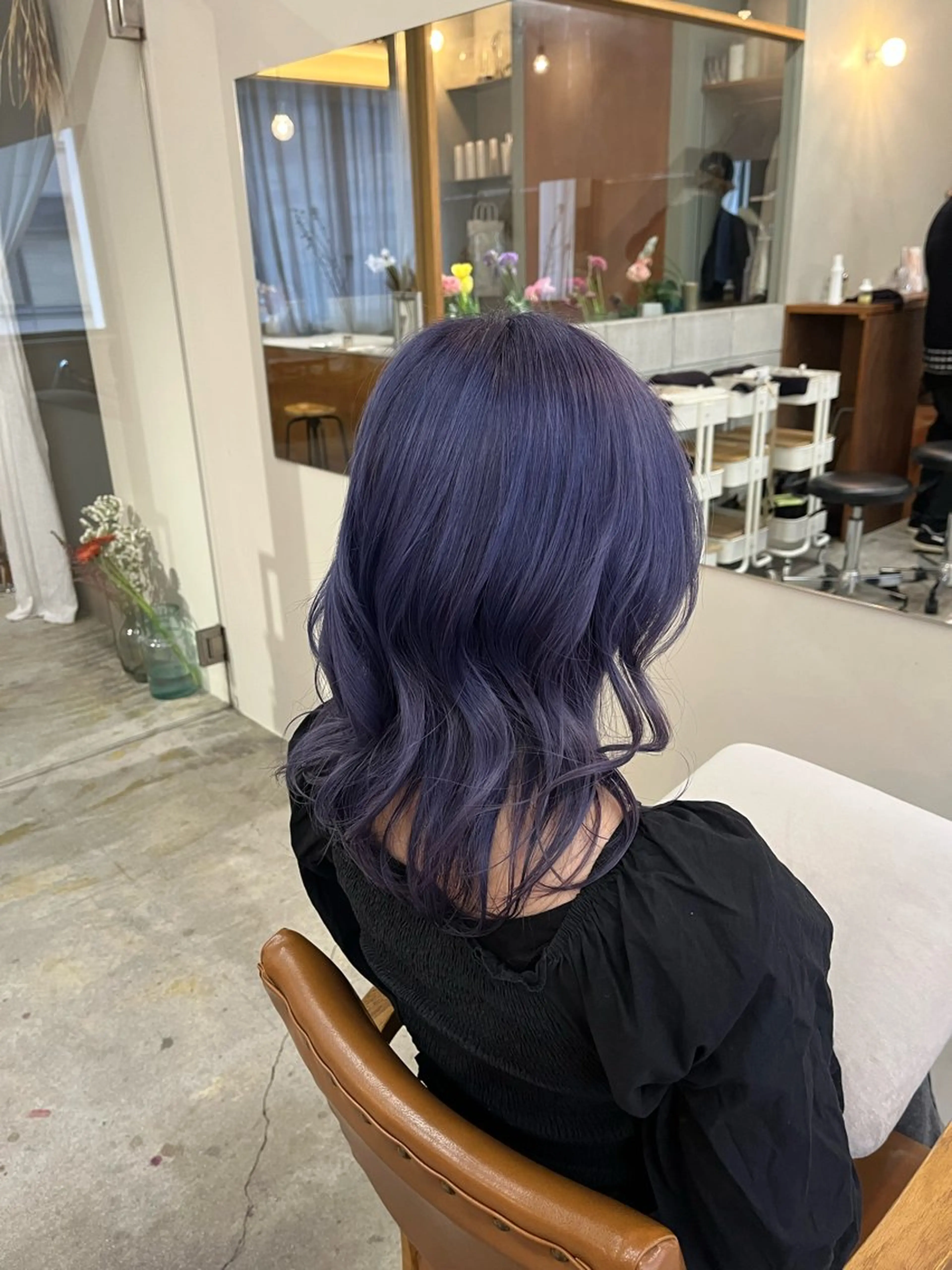 ミディアム カラー ヘアカラー トリートメント 🌼花屋併設🌼 木下奈々望のヘアスタイル