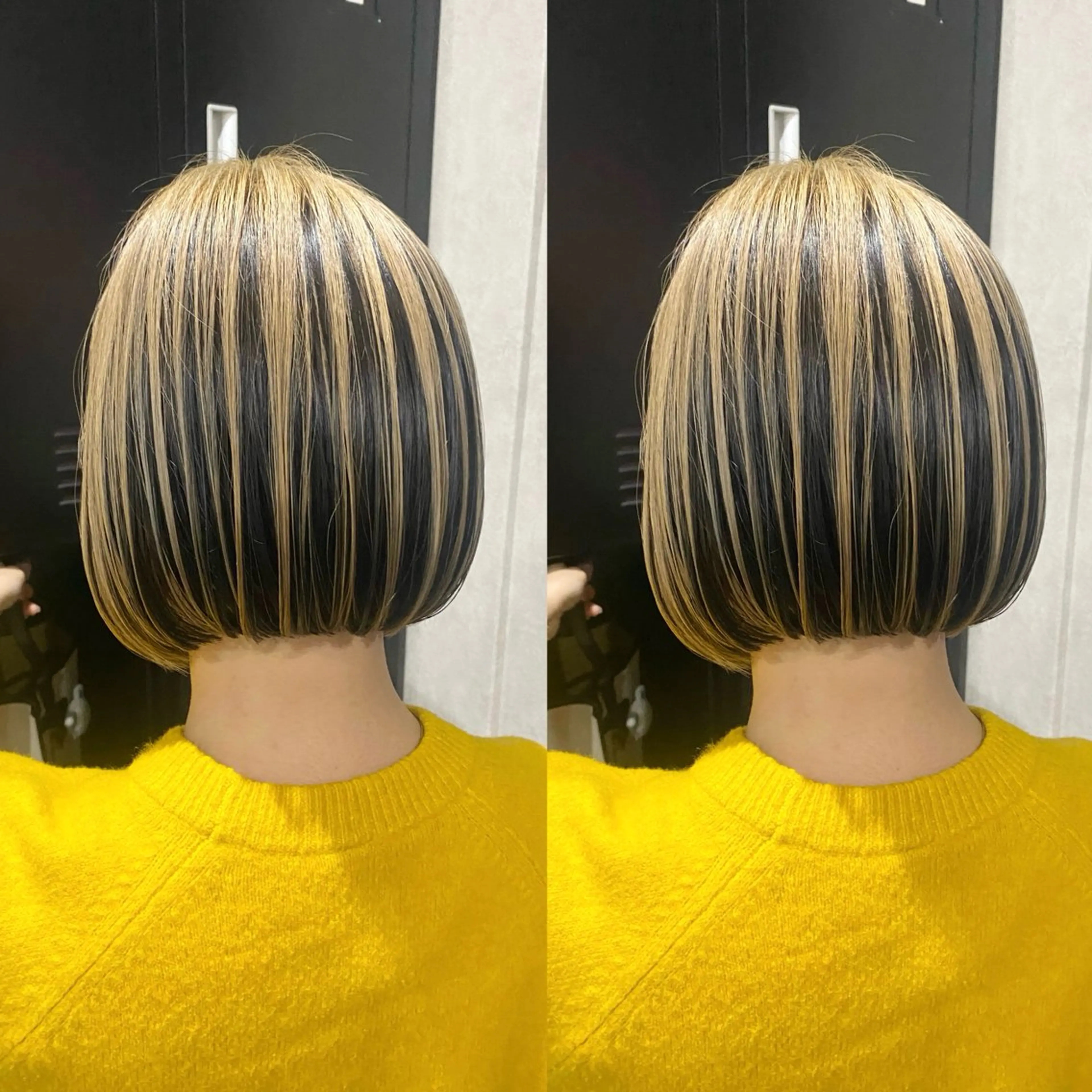 ミディアム カラー ブリーチ ボブ ＳＨＩ ＺＵのヘアスタイル