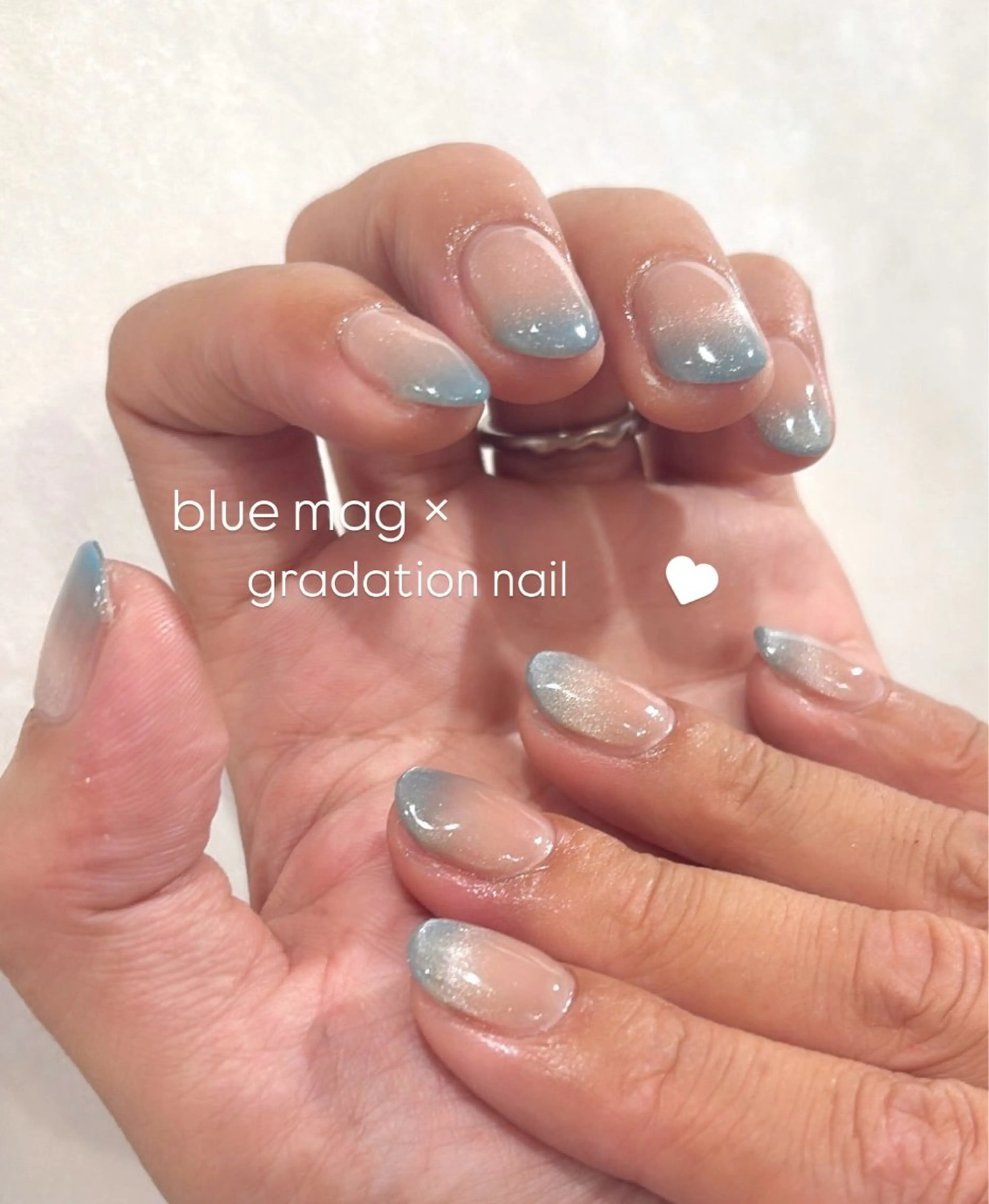 ネイル グラデーション 水色 ピンク ピンクベージュ ハンドネイル enurk店 🍋 M I K U  *のその他イメージ