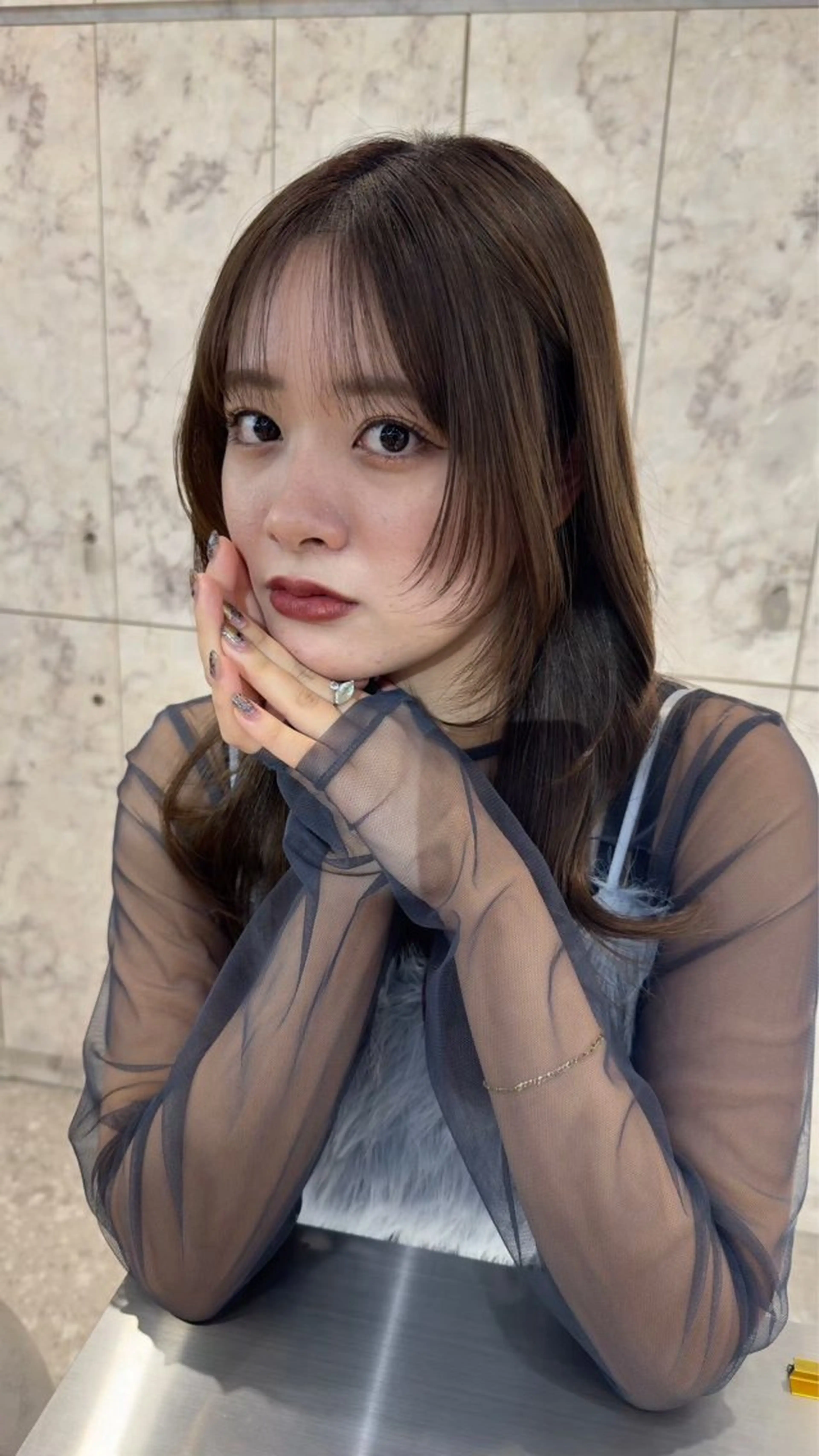 ロング カラー ベージュカラー オリーブベージュ ハイレイヤー レイヤーカット 海外レイヤーカット/ 新宿/TERUのヘアスタイル