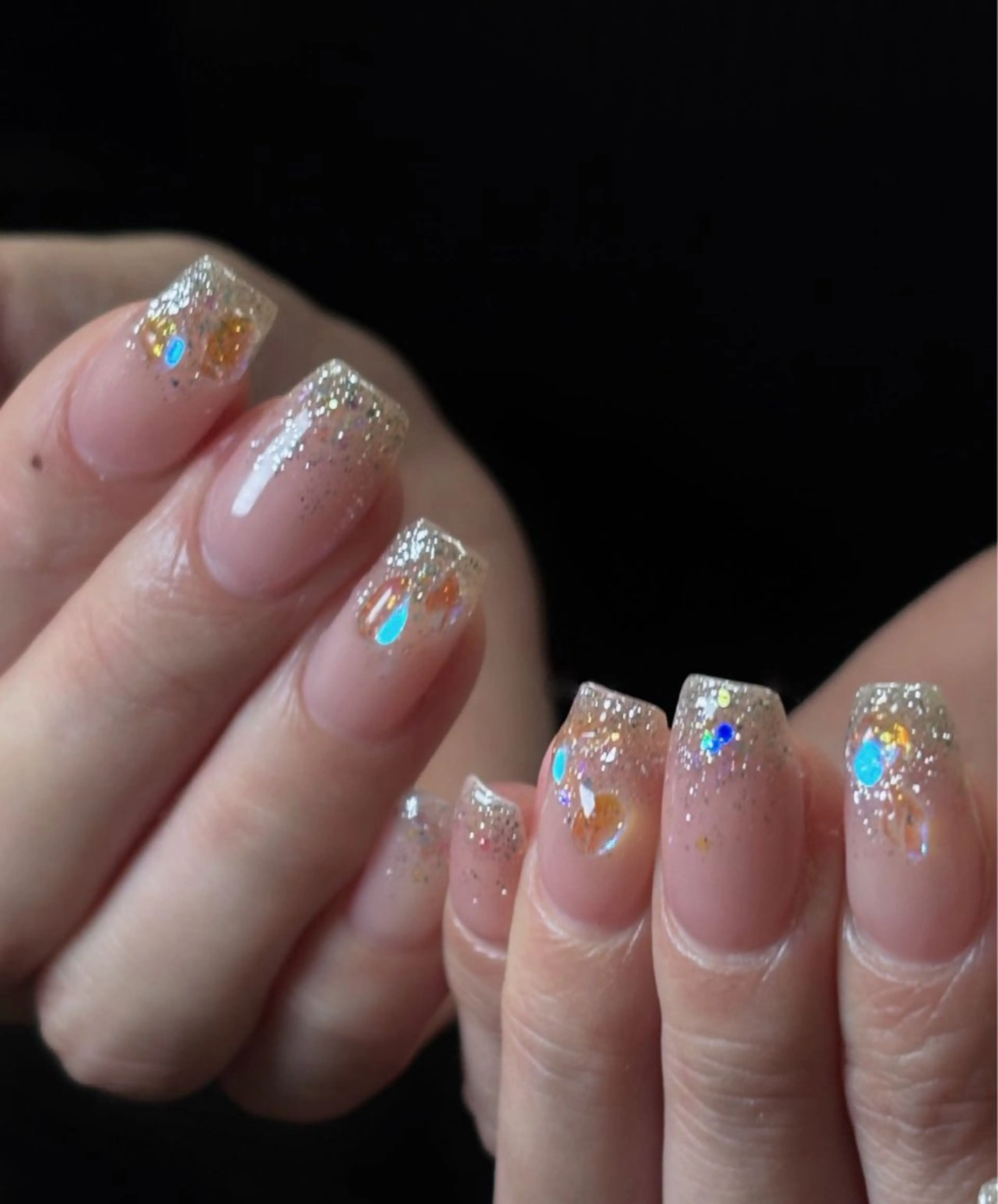 ミディアム めぐみのネイルサロン スタッフ練習のネイルデザイン