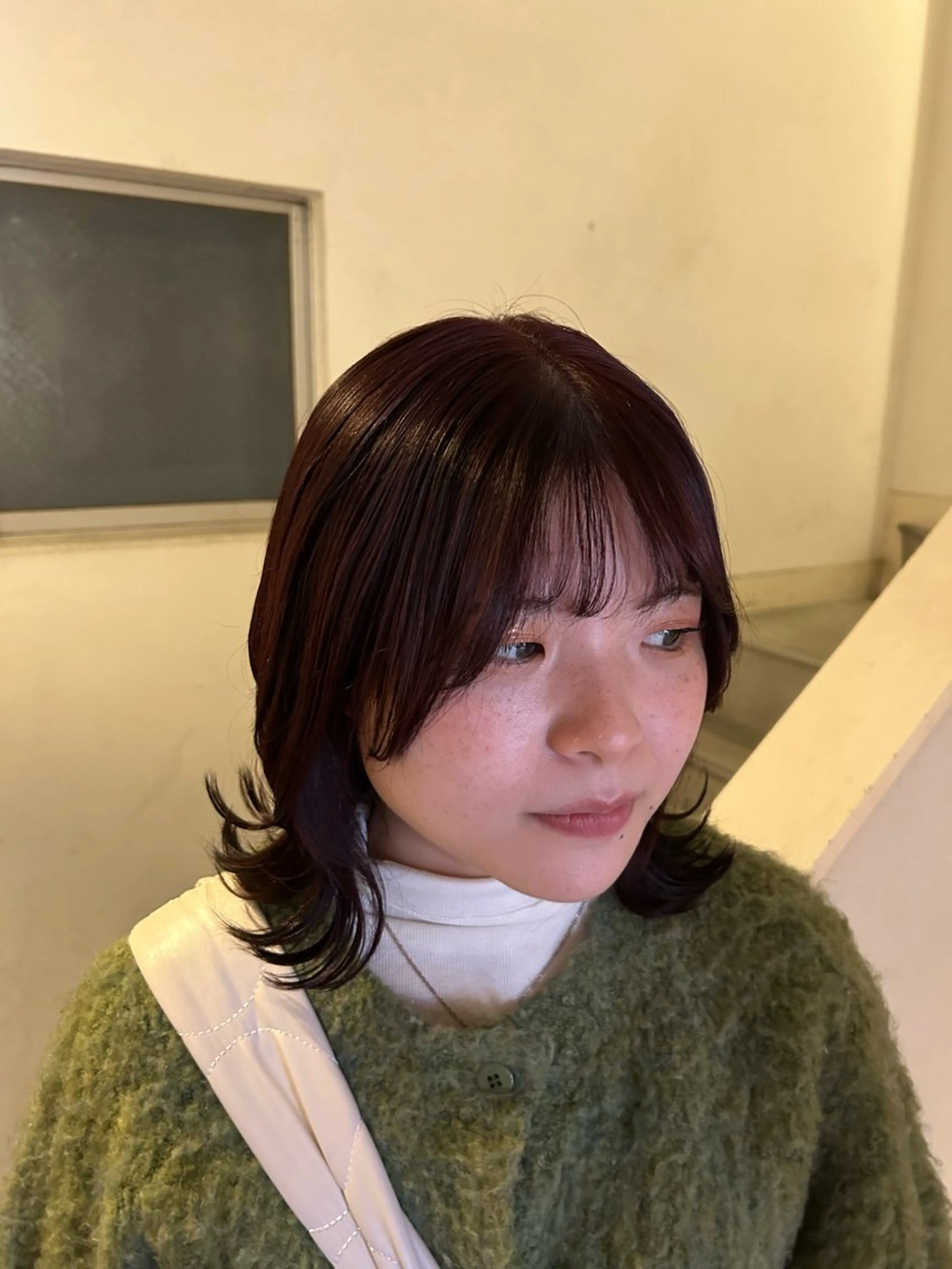 セミロング カラー ヘアアレンジ 愛結 暖色カラー🎀🩰のヘアスタイル