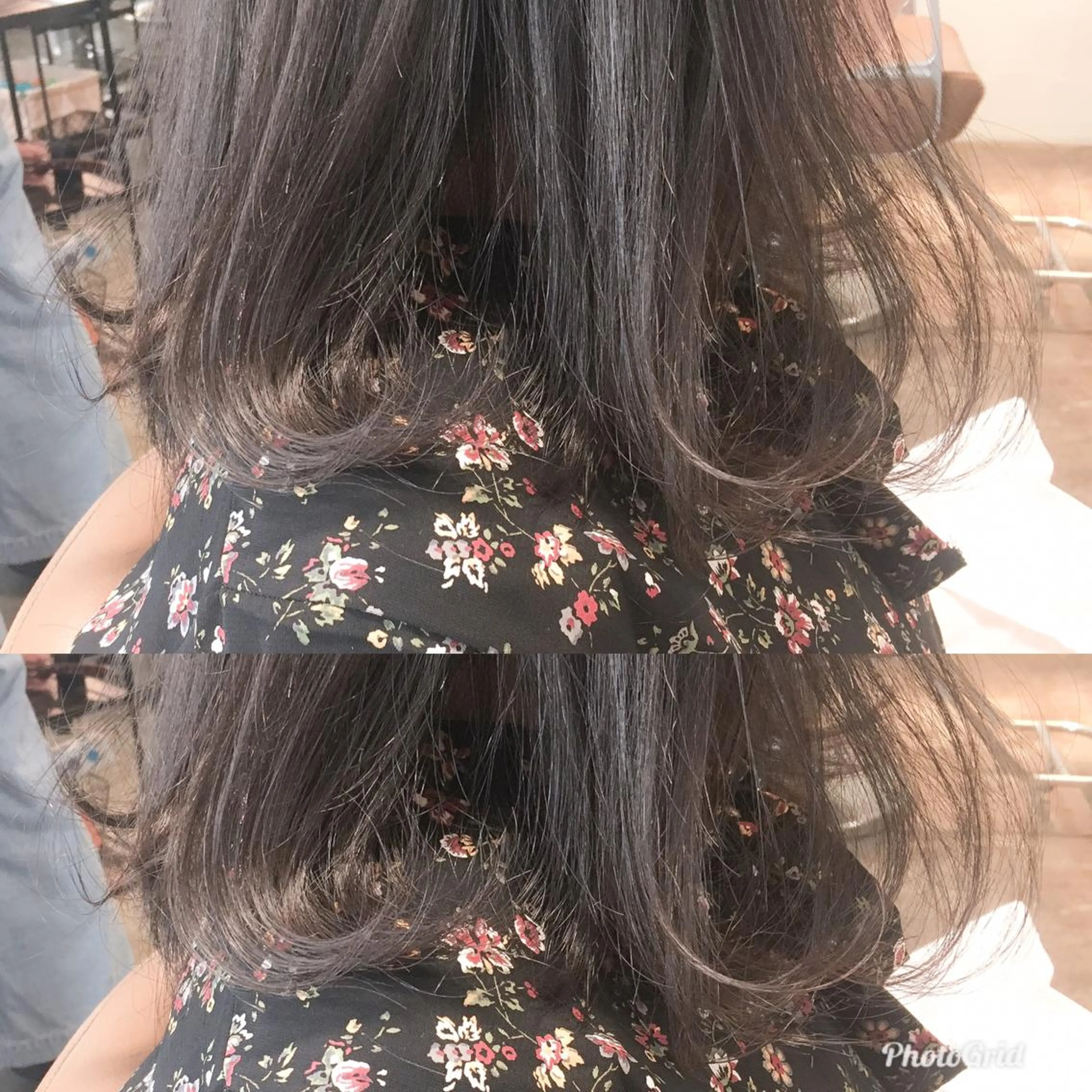 ミディアム カラー グレージュ ラベンダーカラー ラベンダーグレージュ ラベンダーグレー 北條 優輝のヘアスタイル