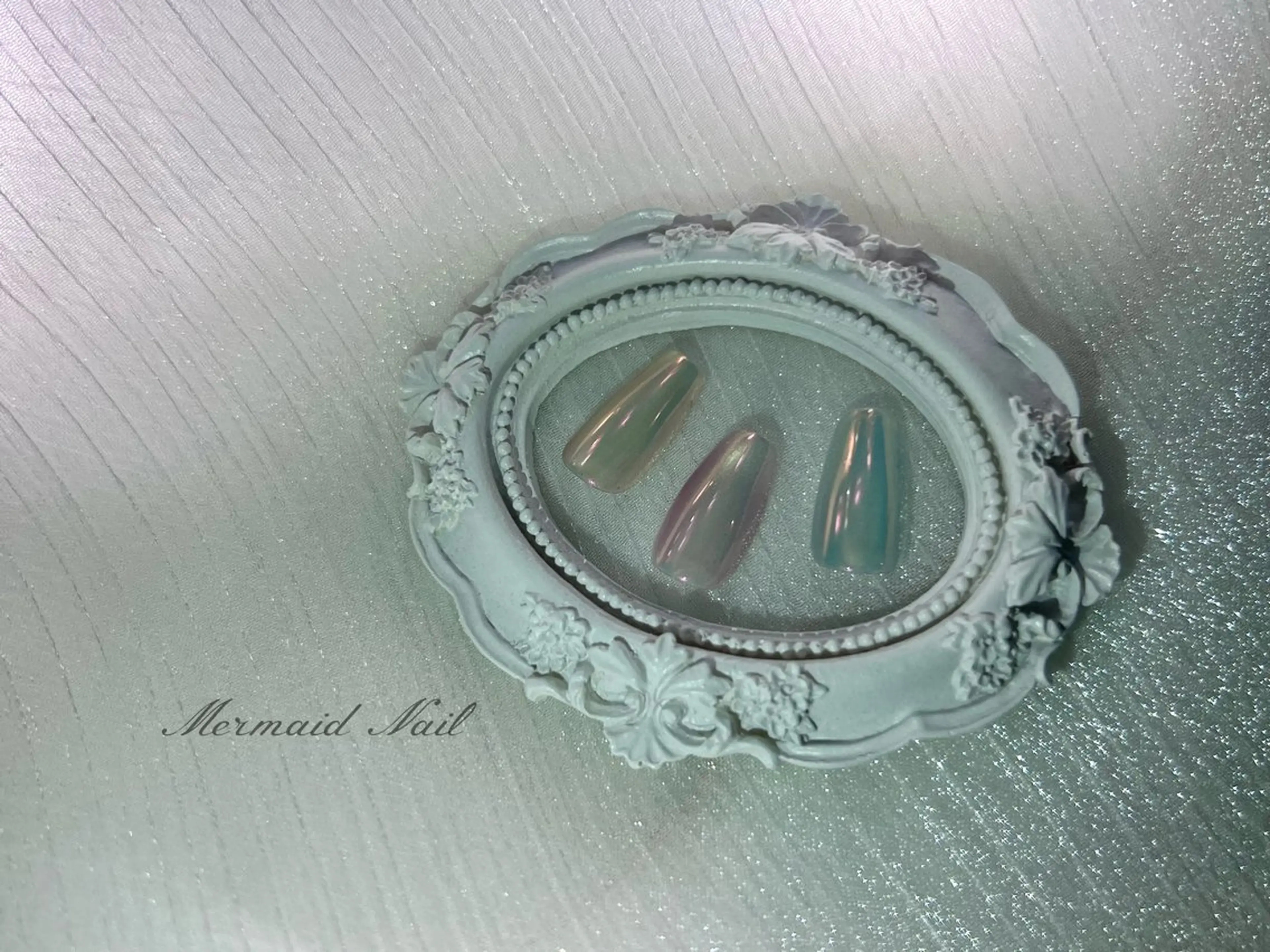 ネイル オーロラネイル ピンク ハンドネイル Mermaid Nailのネイルデザイン