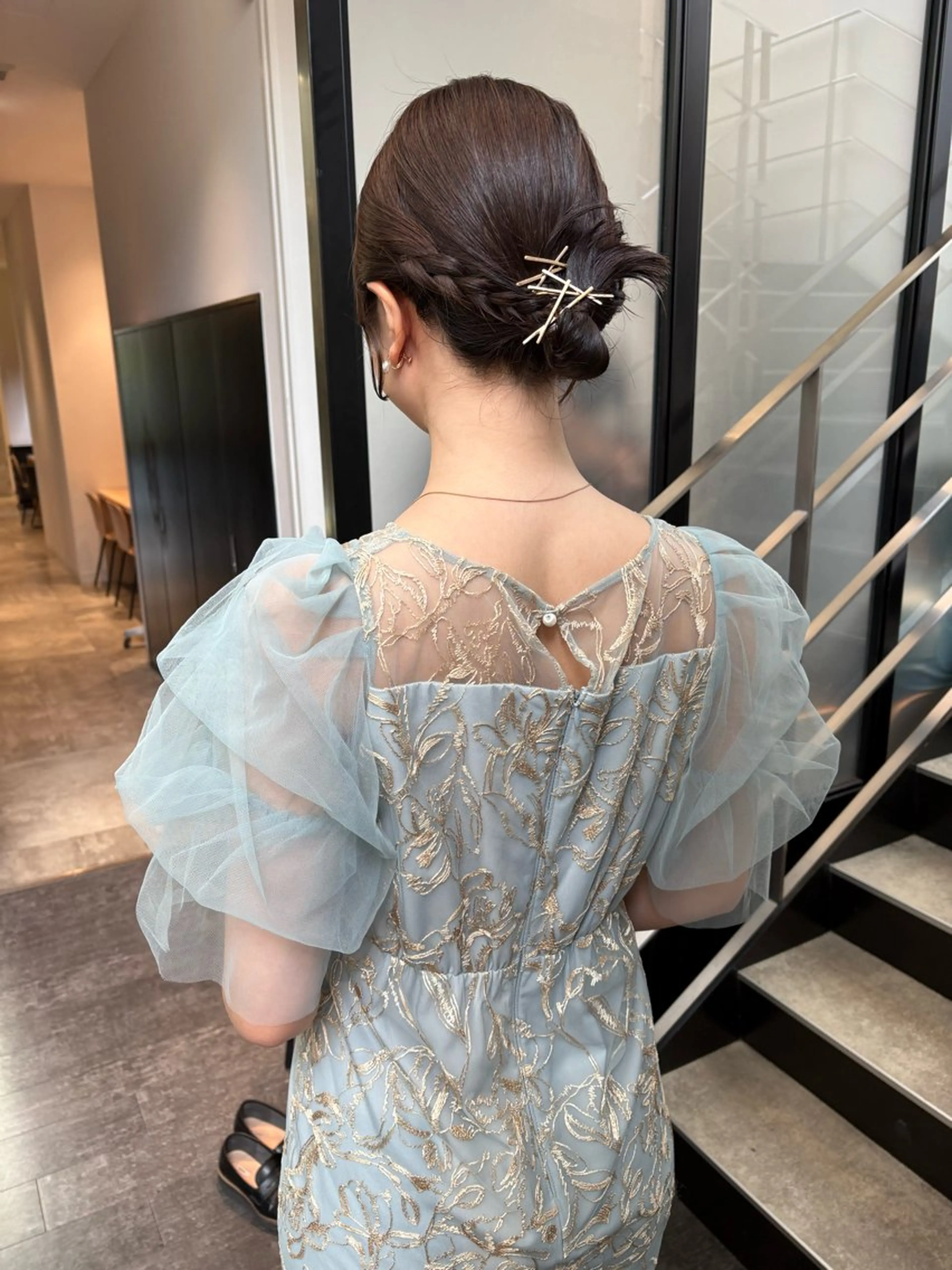 ミディアム ヘアアレンジ 韓国風ヘア ヘアセット mao ｜ 柔らか艶カラー🫧のヘアスタイル