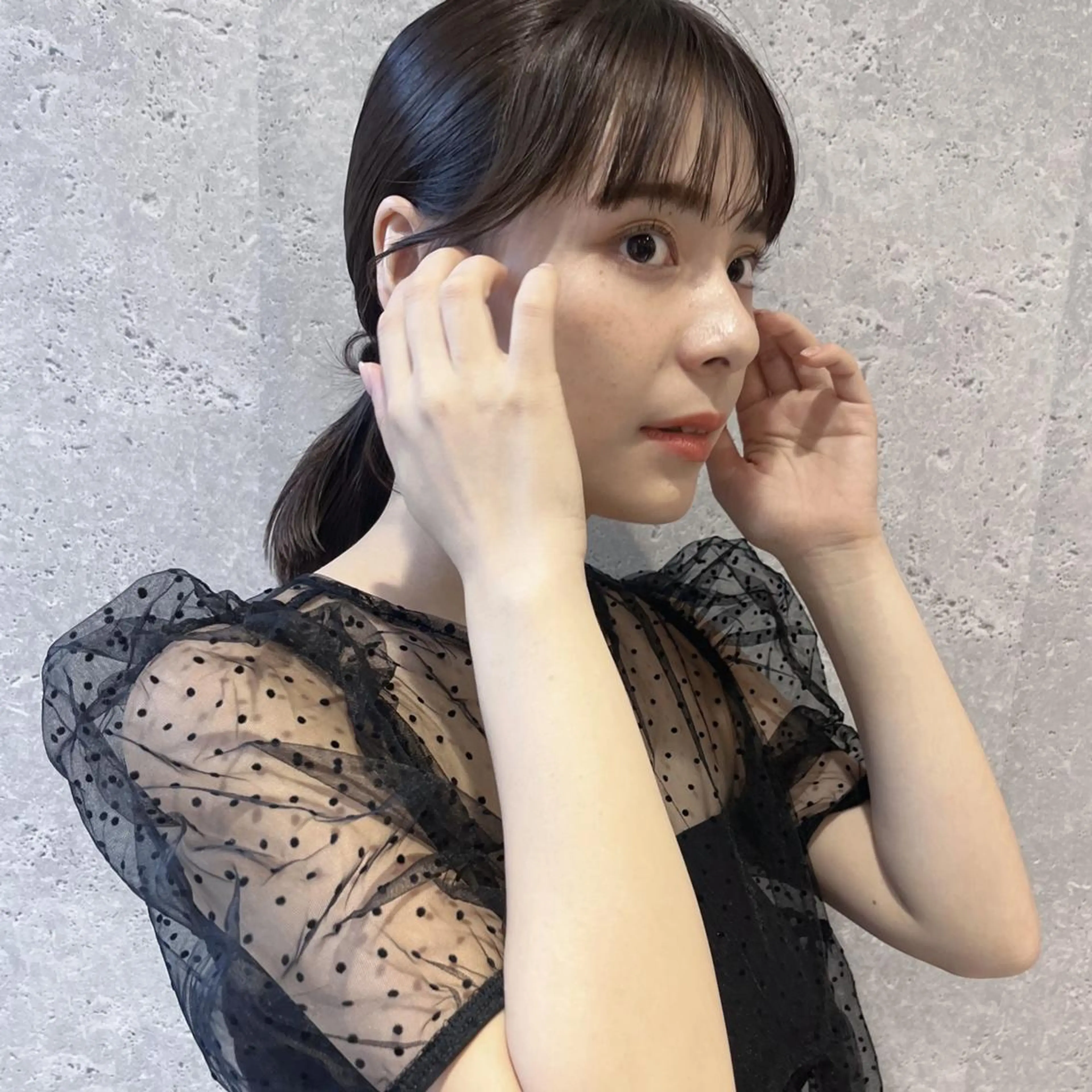 ヘアアレンジ セミロング 🩰 柔らかいカラー tomomi🌛のヘアスタイル