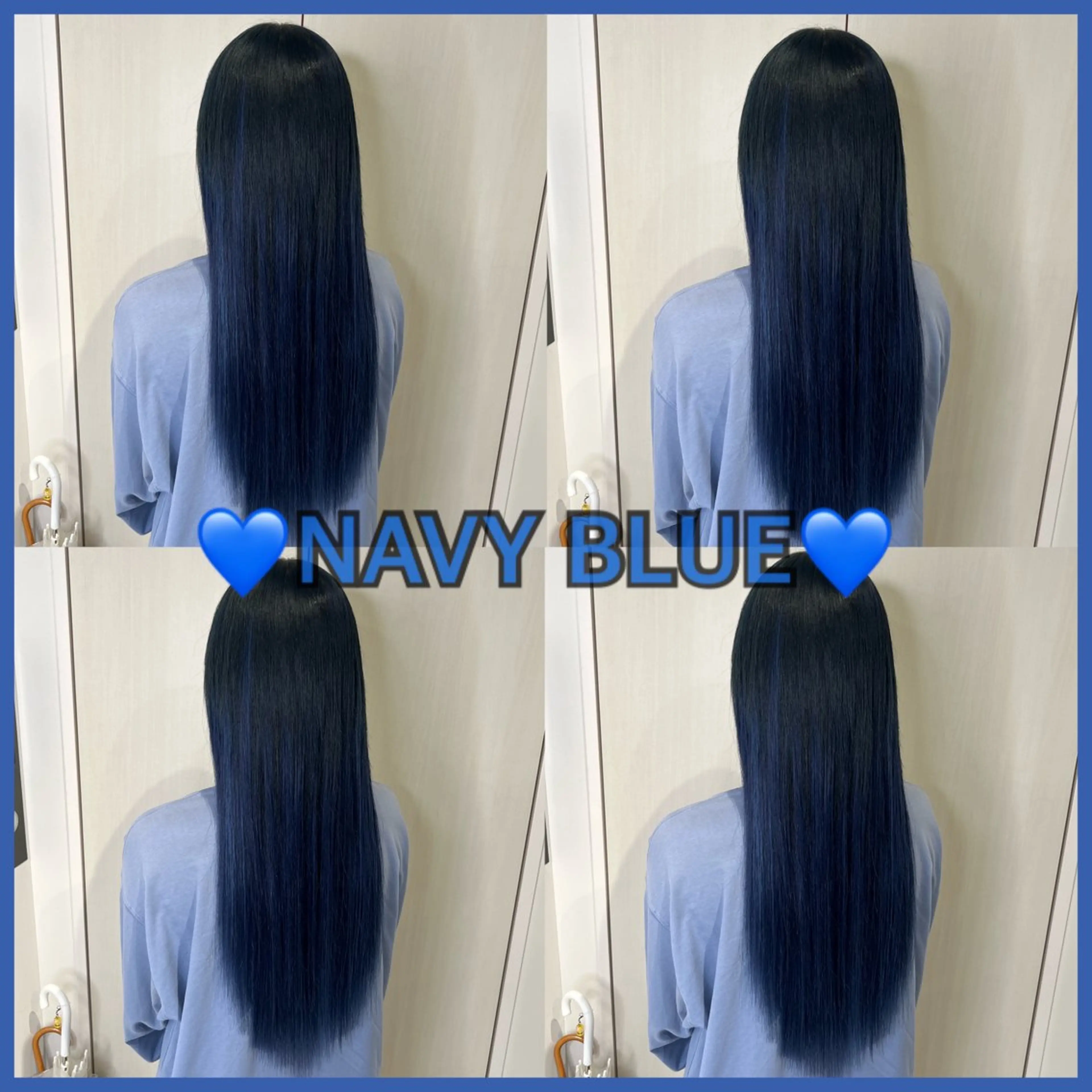 ロング カラー ブルーカラー ネイビーカラー エクステ beauty studio M.O.D shibuya 【モッズ】所属・🦋エクステ🦋 TOMOKAのヘアスタイル
