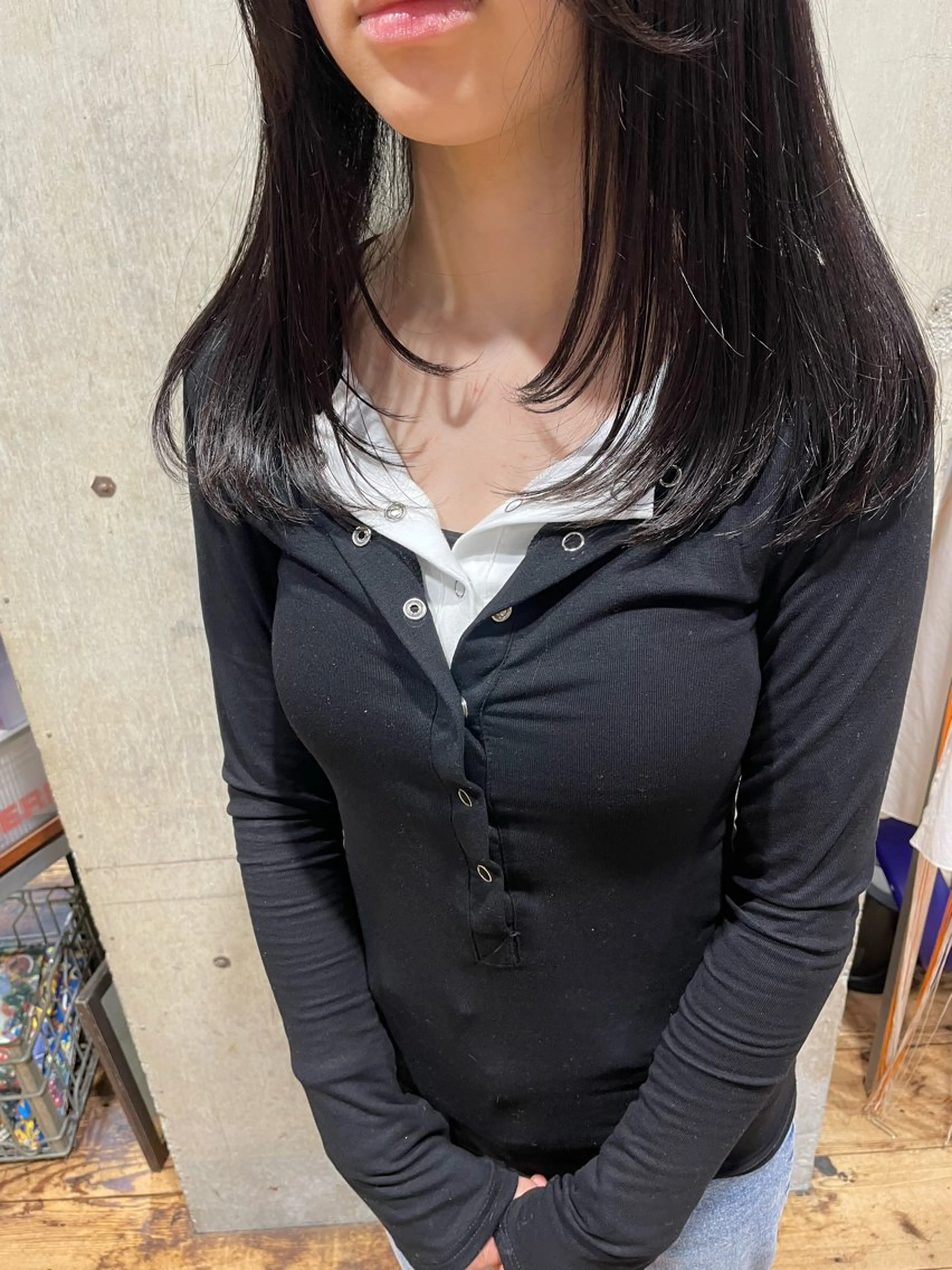 ミディアム 顔周りカット レイヤーカット 🔆N°大分🔆 ﾜﾀﾅﾍﾞｱｵｲのヘアスタイル