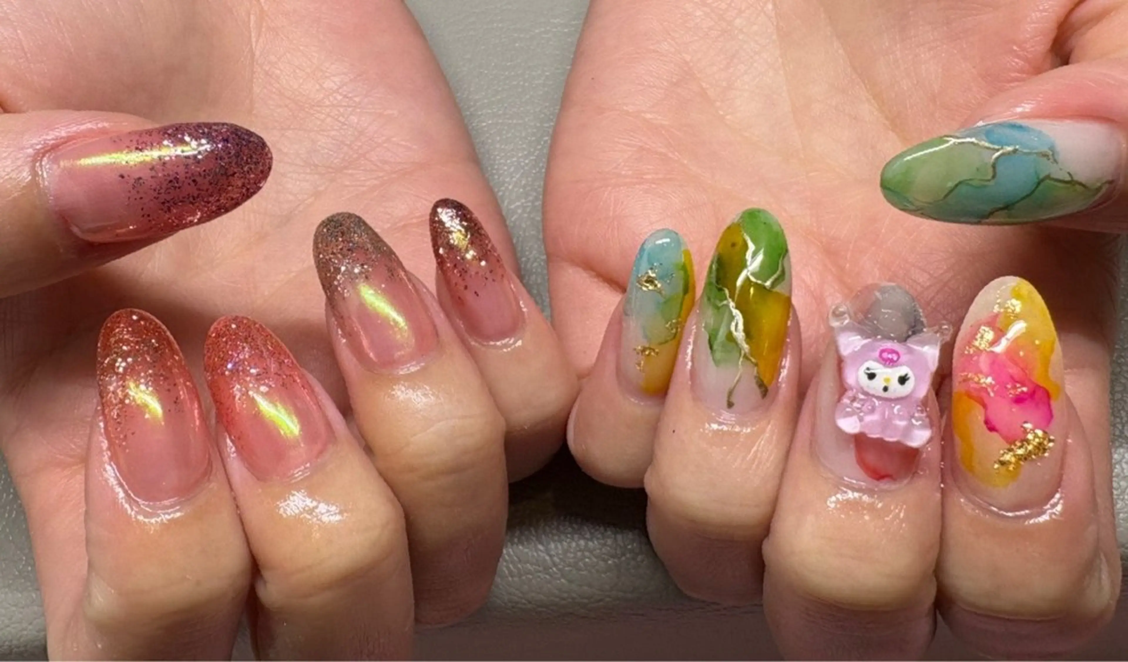 ネイル 長さ出し 持ち込み ハンドネイル Chaleur fleurのネイルデザイン