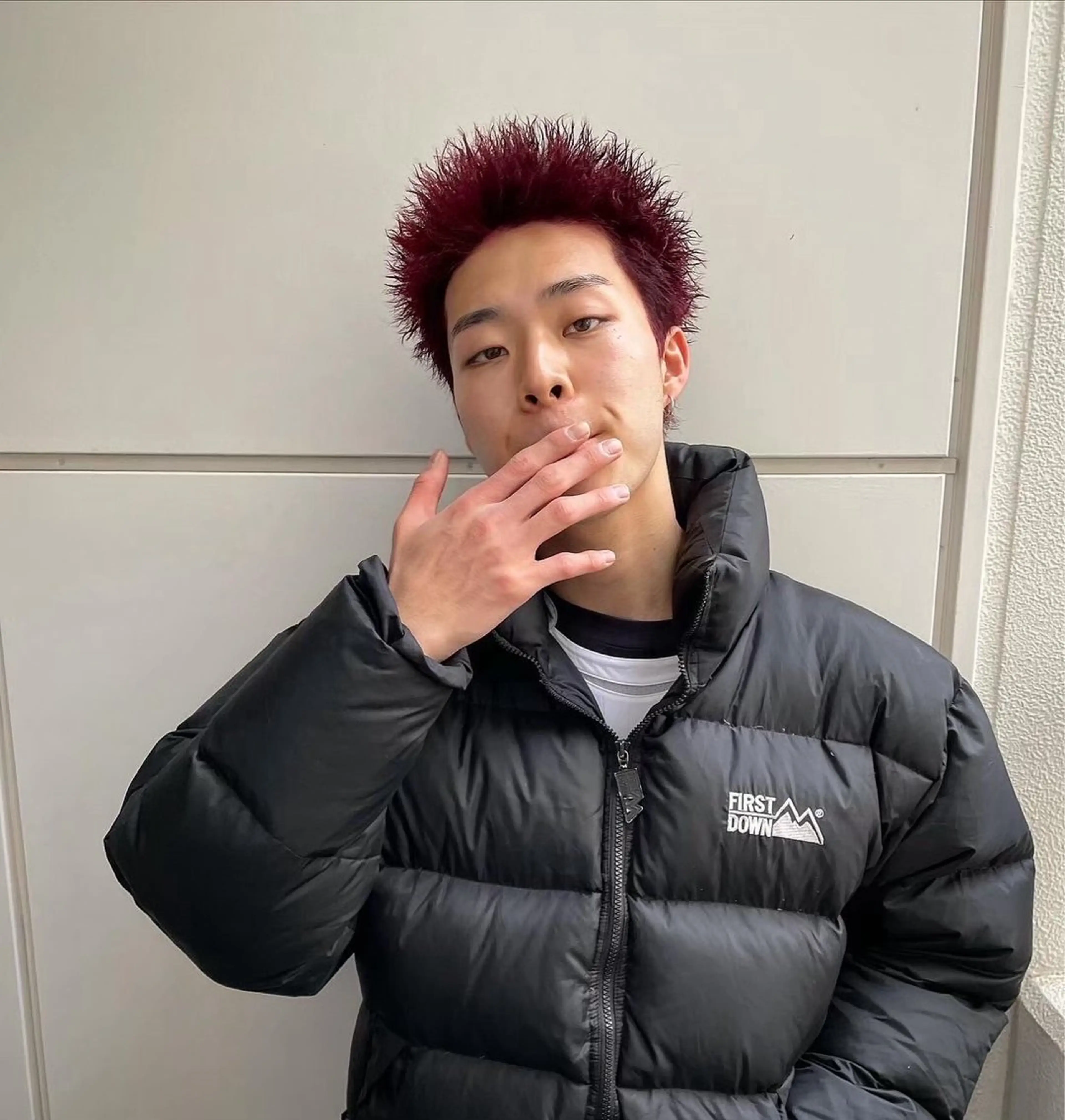 ショート カラー パーマ メンズ スパイキーショート ショートヘア 吉岡 幸之進のヘアスタイル