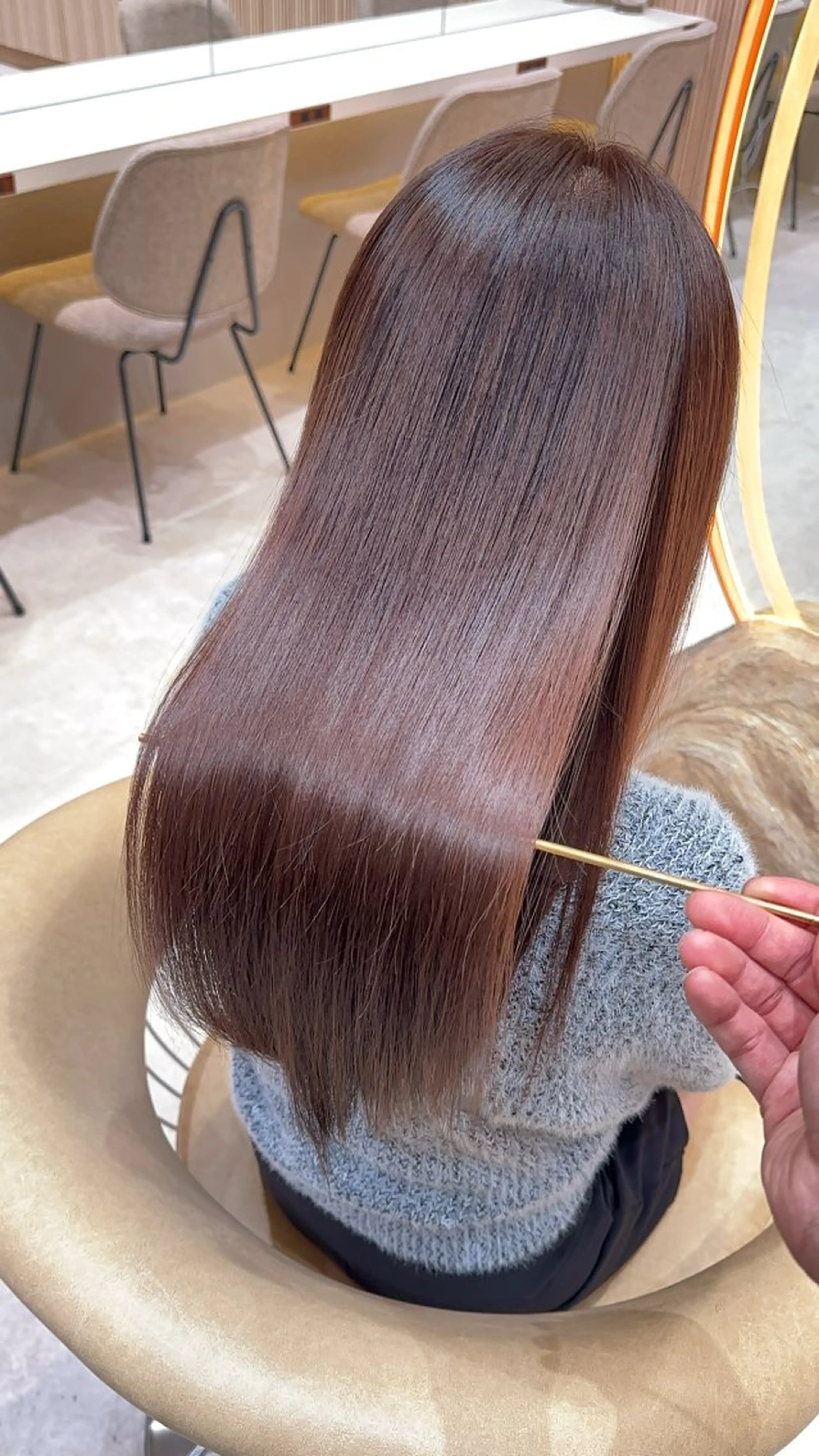 セミロング カラー カット ヘアカラー 縮毛矯正 レイヤー❣️縮毛矯 川村利幸のヘアスタイル