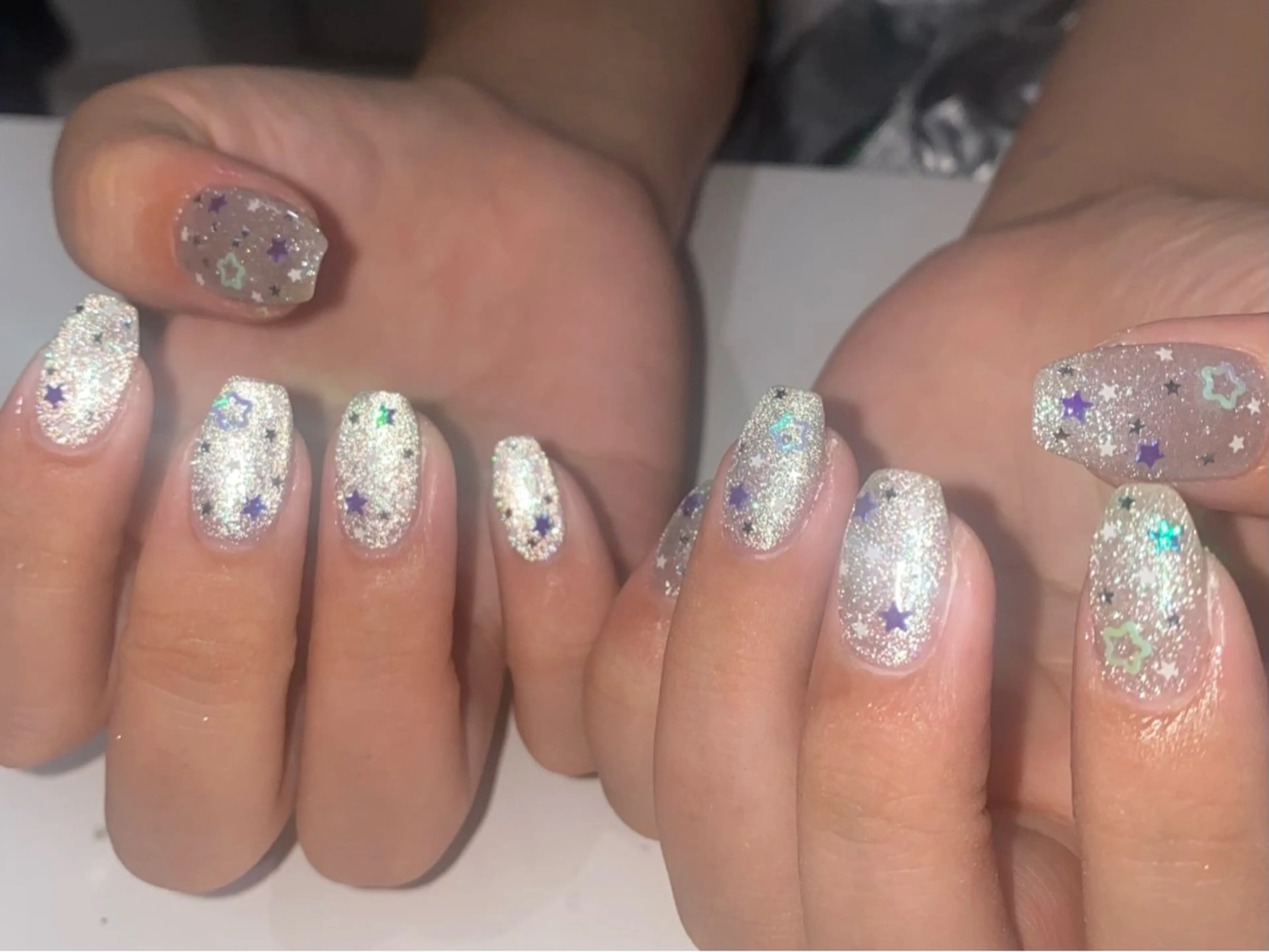 ネイル ホログラムネイル マグネットネイル 🎼yuuka/池袋 🎼WOLTOKYOのネイルデザイン