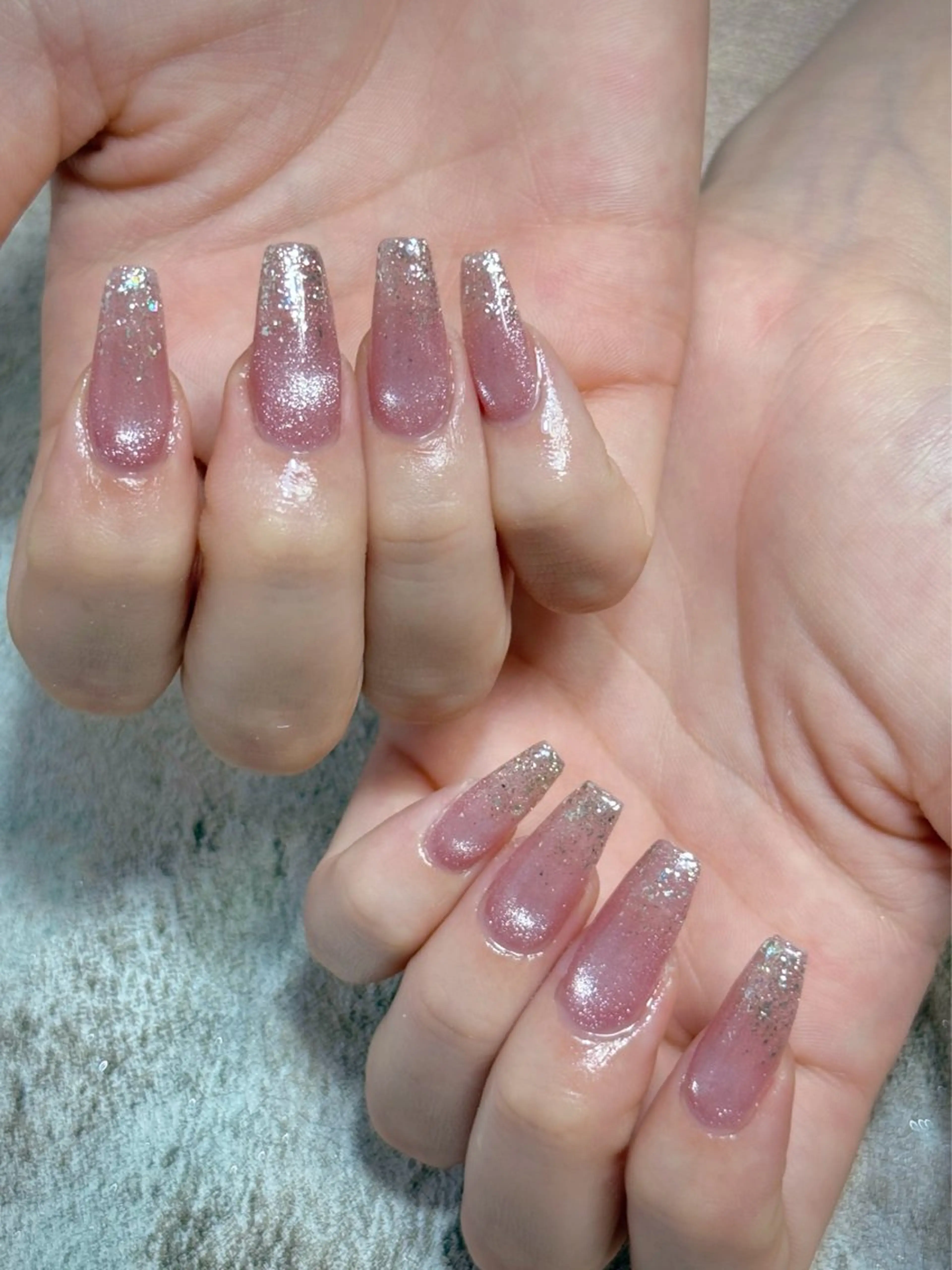 ネイル チークネイル 長さ出し フレンチネイル ジェルネイル 韓国ネイル ハンドネイル ユ ミのネイルデザイン