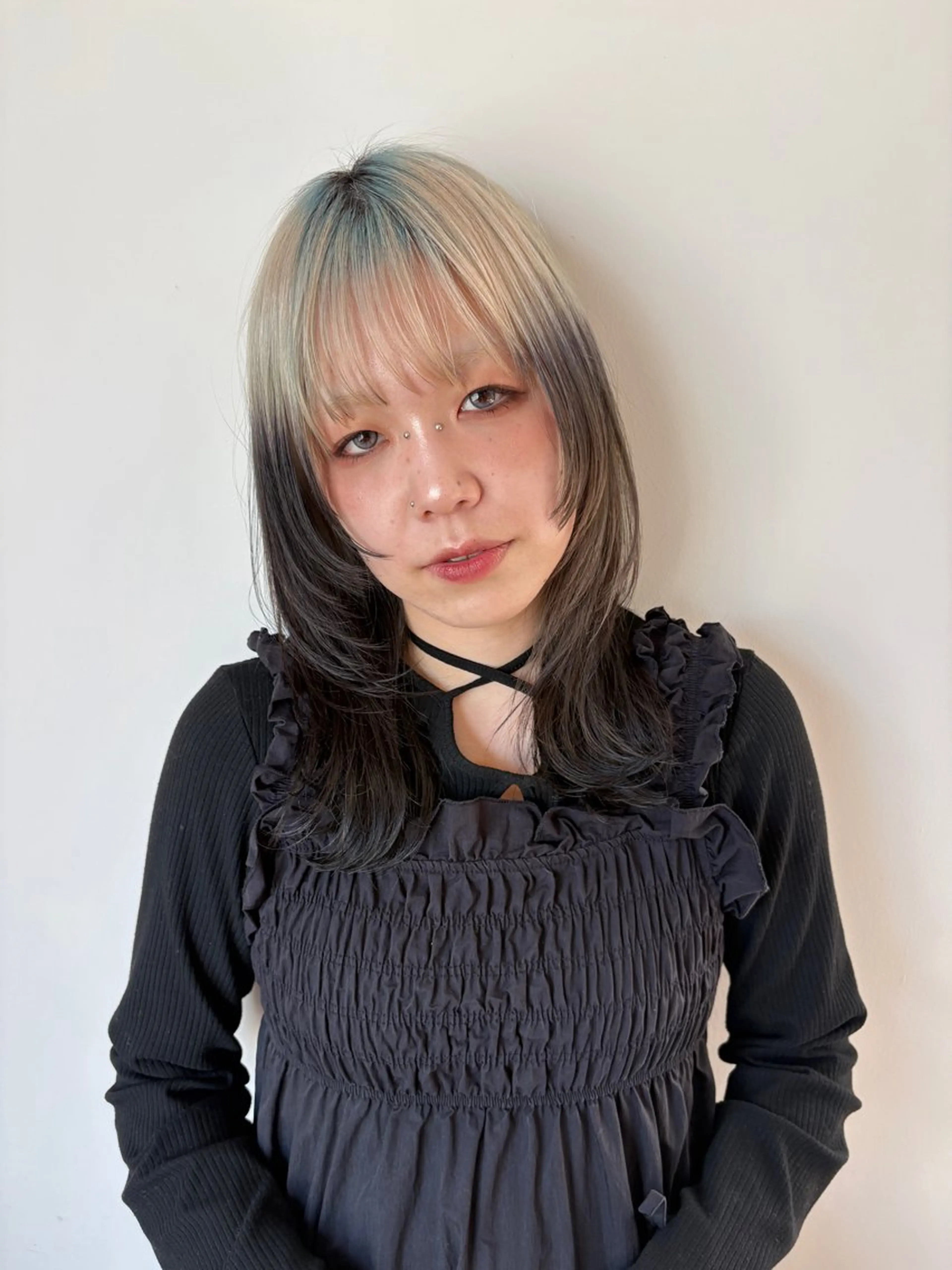 ミディアム カラー いりえ しゃけのヘアスタイル