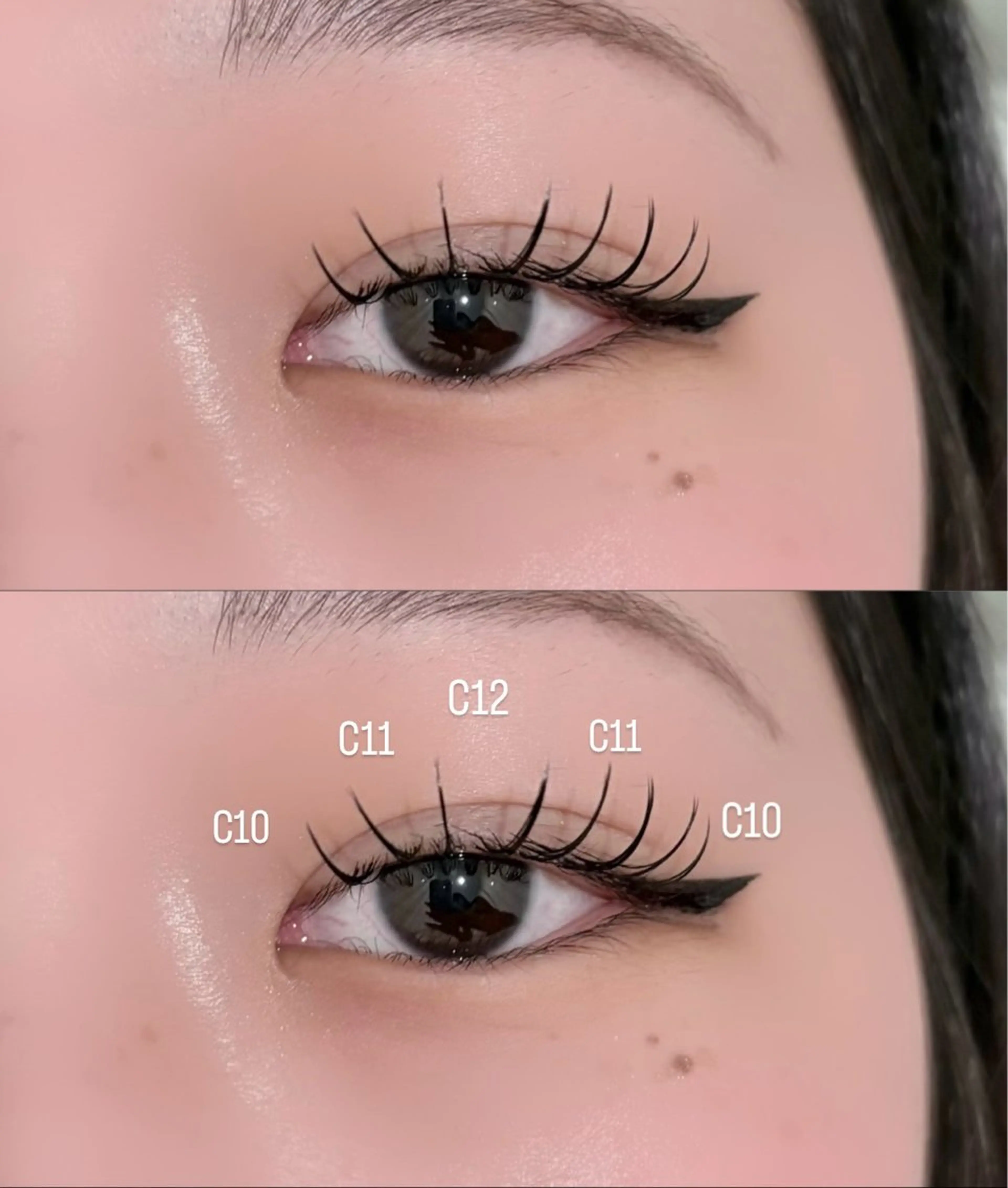 マツエク・マツパ フラットラッシュ meRK manamiのマツエク・マツパデザイン