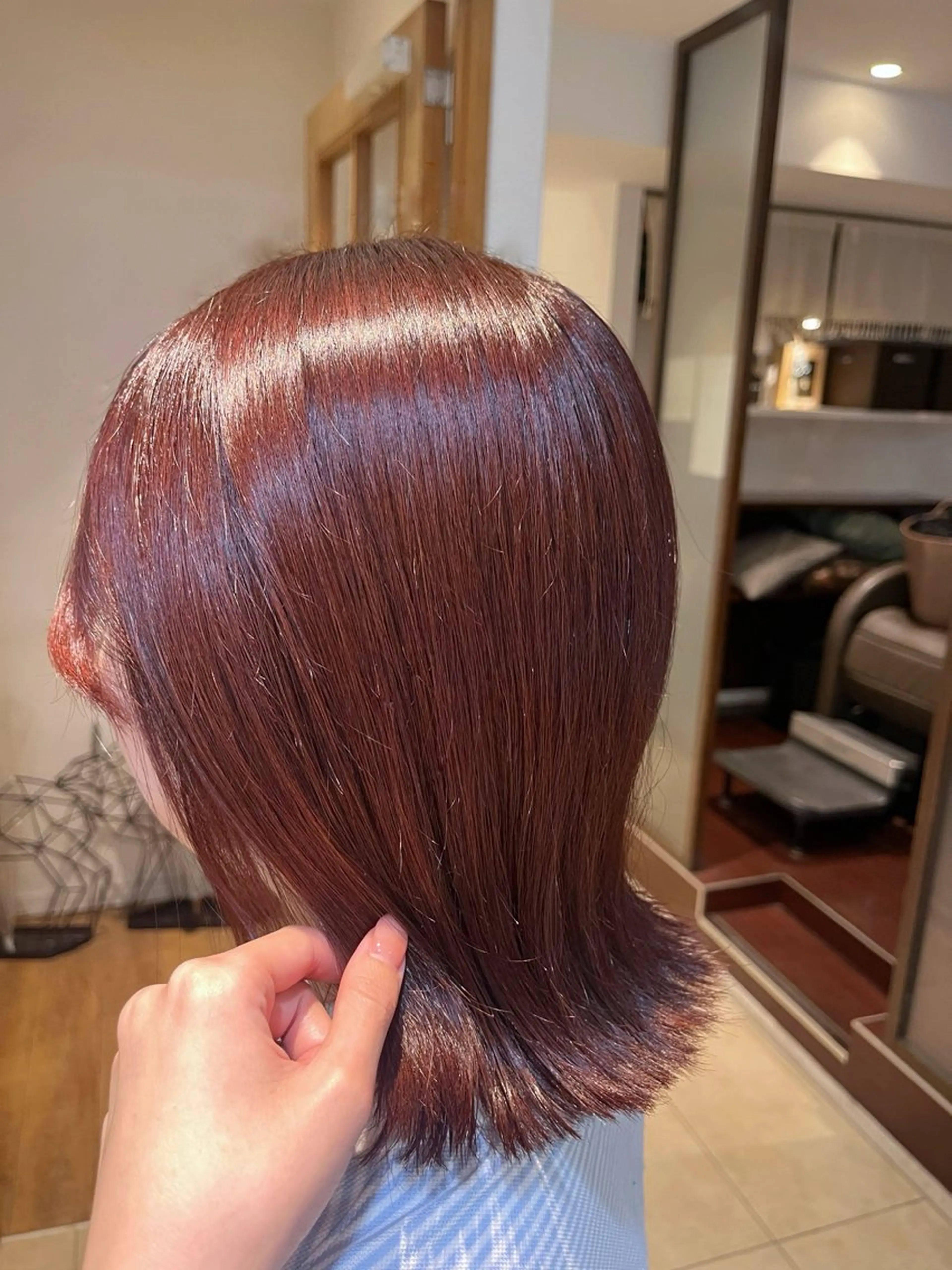 ミディアム カット ヘアカラー 奥山 沙季(大井町)のヘアスタイル