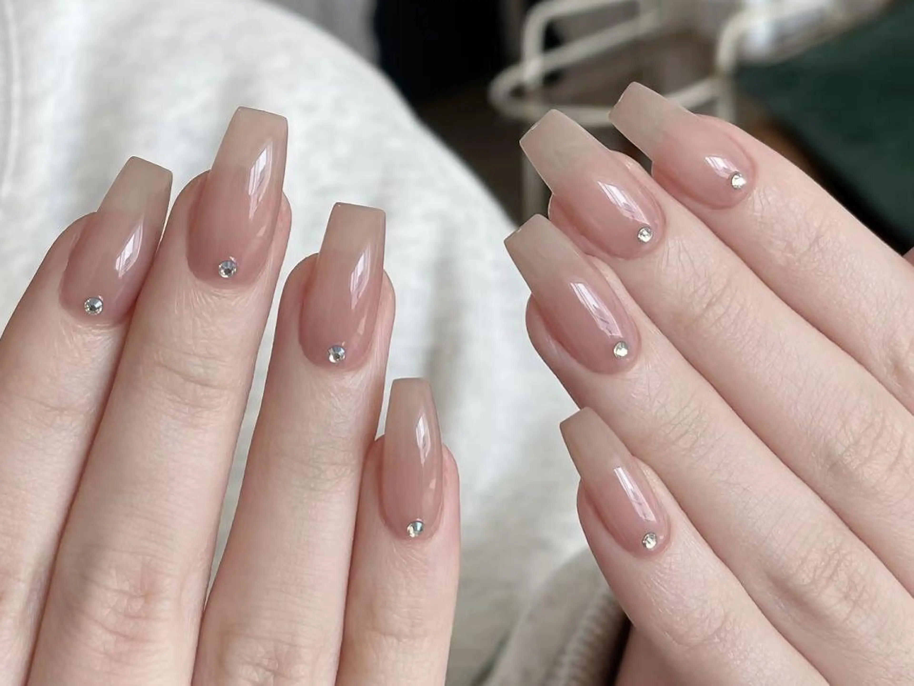 ネイル ジェルネイル ミディアムネイル オフィスネイル ワンカラーネイル シンプルネイル ハンドネイル ハンドケア 🎀NA.YUKI 上野店🎀のネイルデザイン