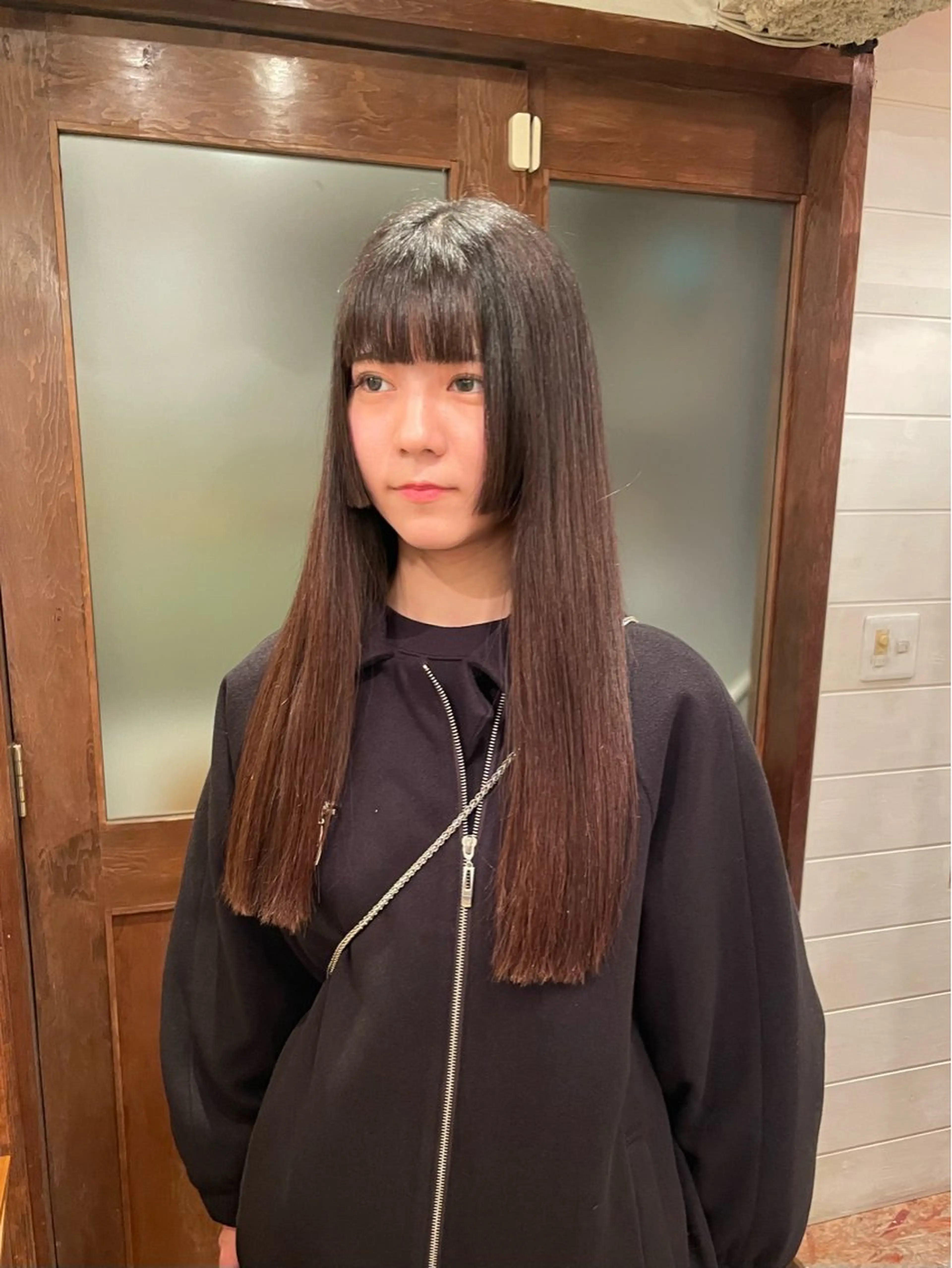 ロング ボブ/縮毛矯正/レイ ヤー♡Natsukiのヘアスタイル