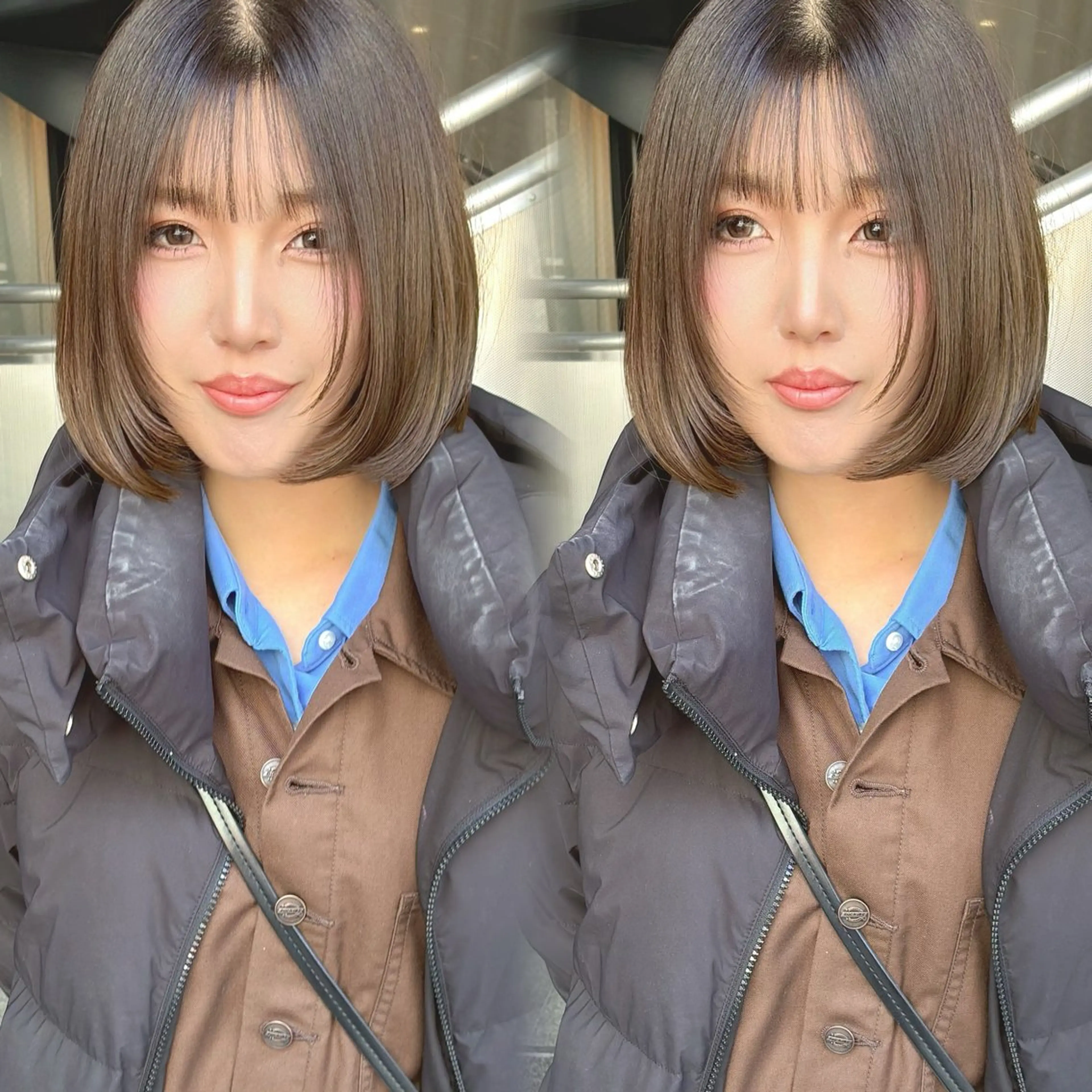 ショート ボブ レイヤーカット カット ヘアカラー calna 古賀 菜摘のヘアスタイル