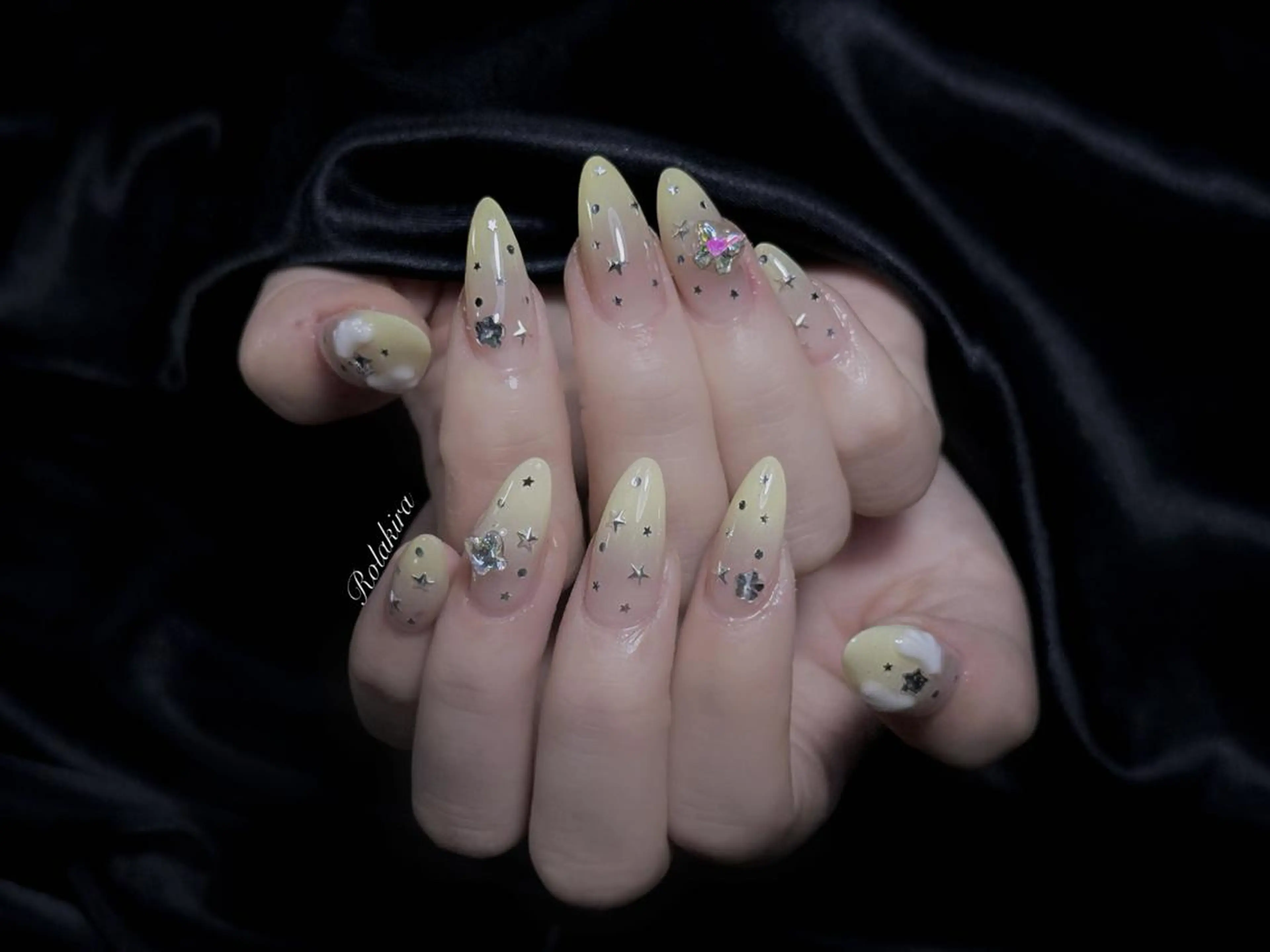 ネイル チークネイル 長さ出し フレンチネイル ジェルネイル 韓国ネイル ハンドネイル Rola kira ゆめのネイルデザイン