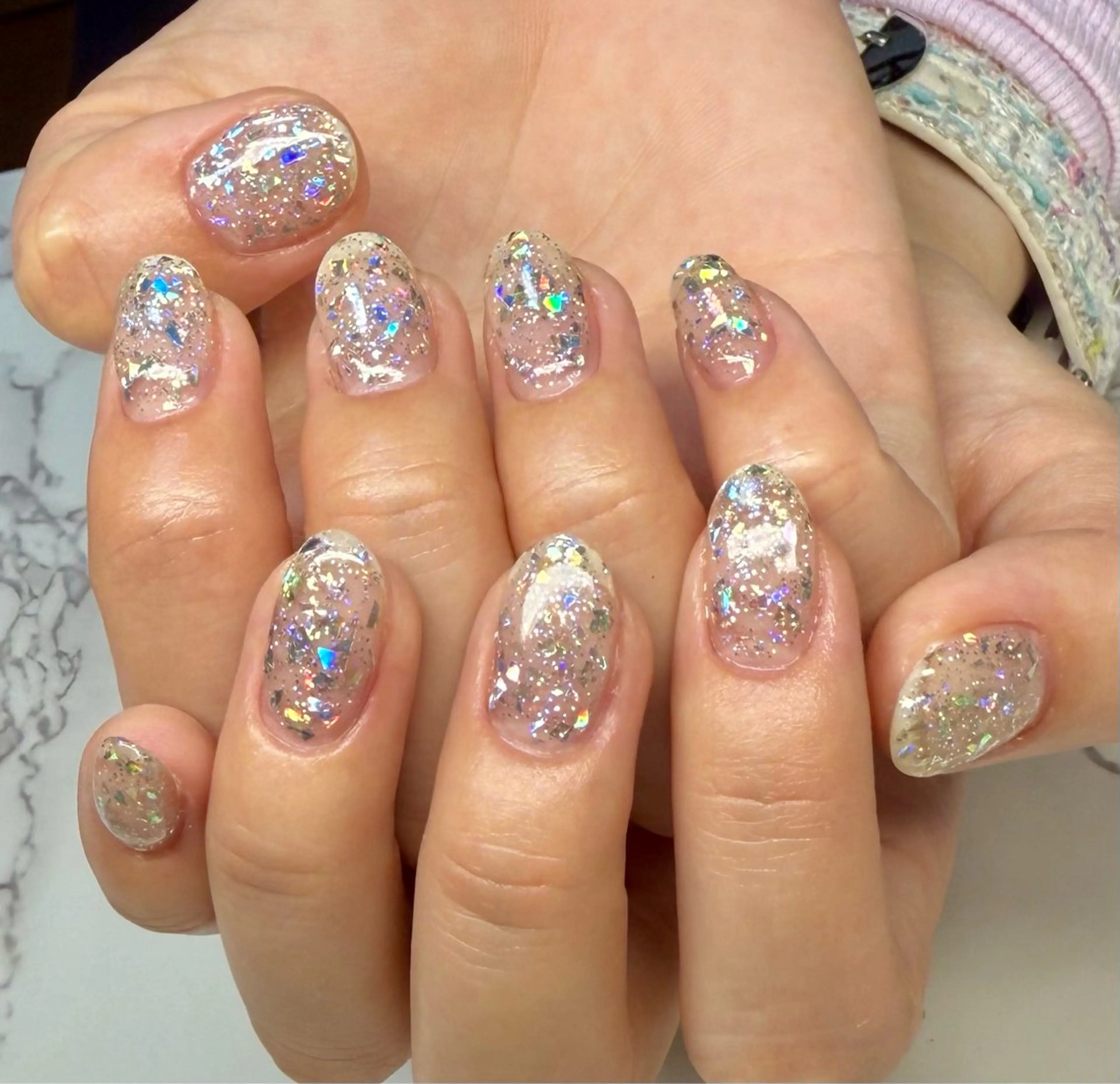 ネイル アートネイル チークネイル フレンチネイル 氷ネイル・うるうるネイル キラキラネイル Mai’s nailのネイルデザイン