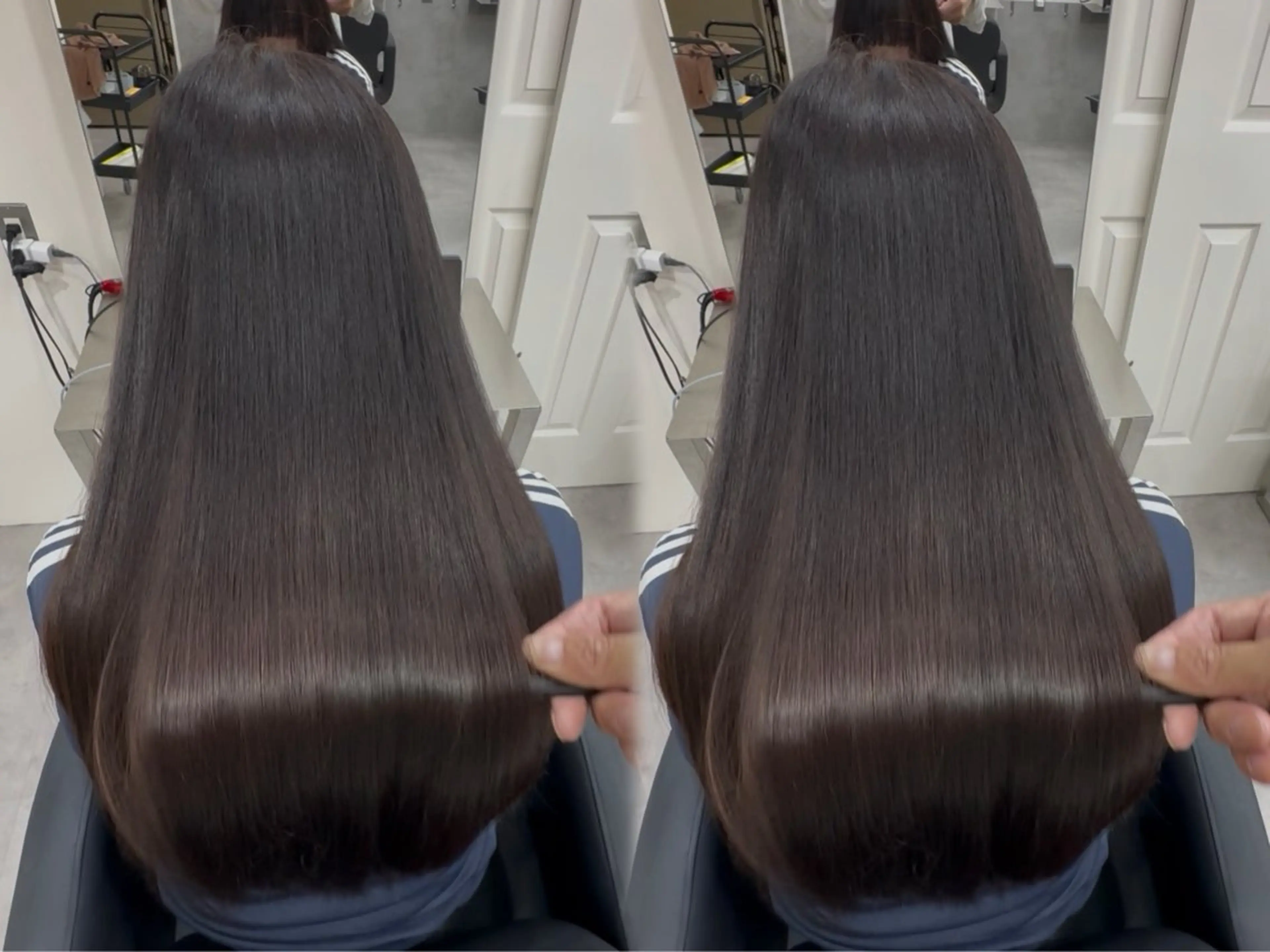 ロング 縮毛矯正 トリートメント 🫧とぅるん艶髪🫧 透明感カラー×猿渡のヘアスタイル