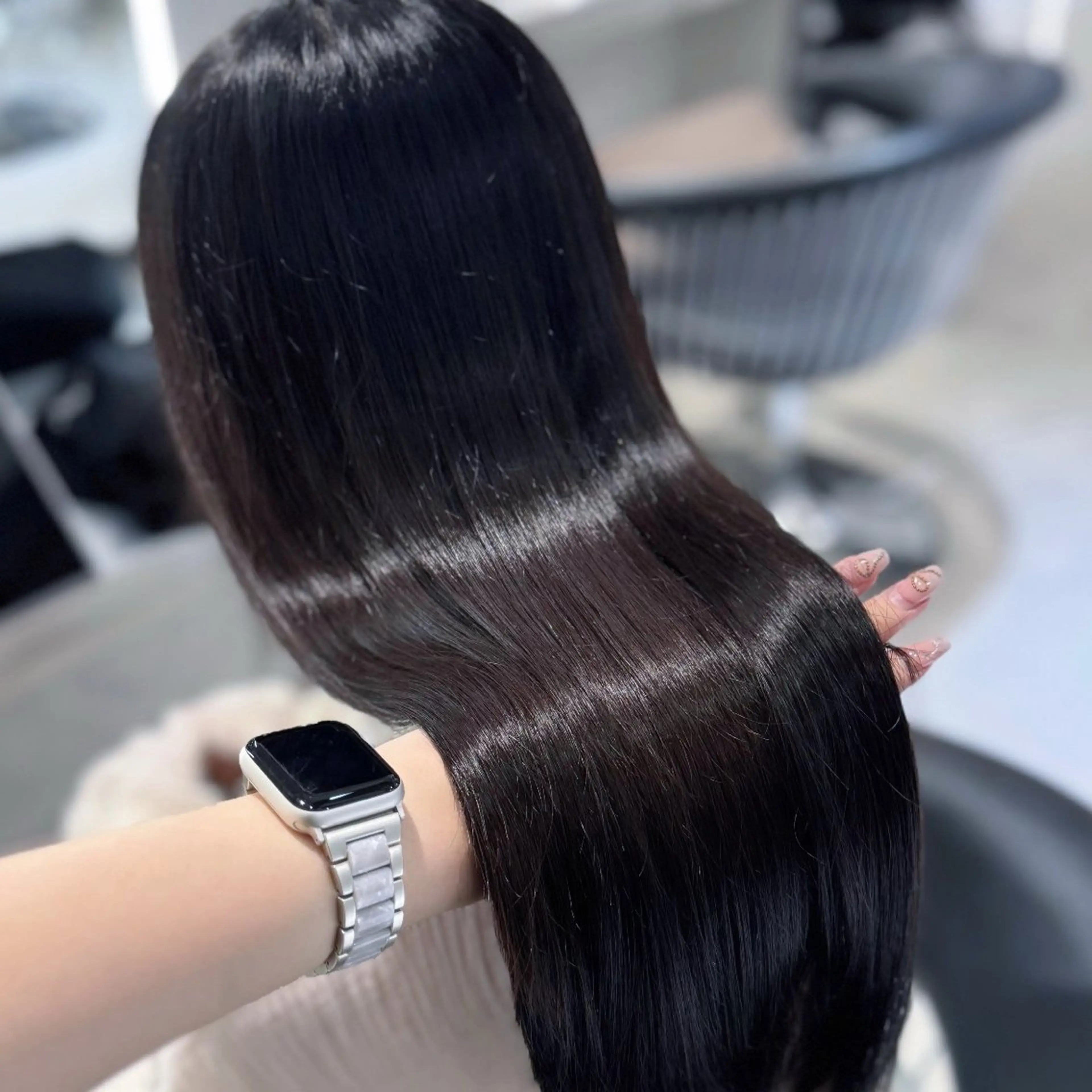 ロング パーマ 縮毛矯正 縮毛矯正 トリートメント 🐈‍⬛カチモリ/暖 色/𝐌𝐢𝐤𝐮のヘアスタイル