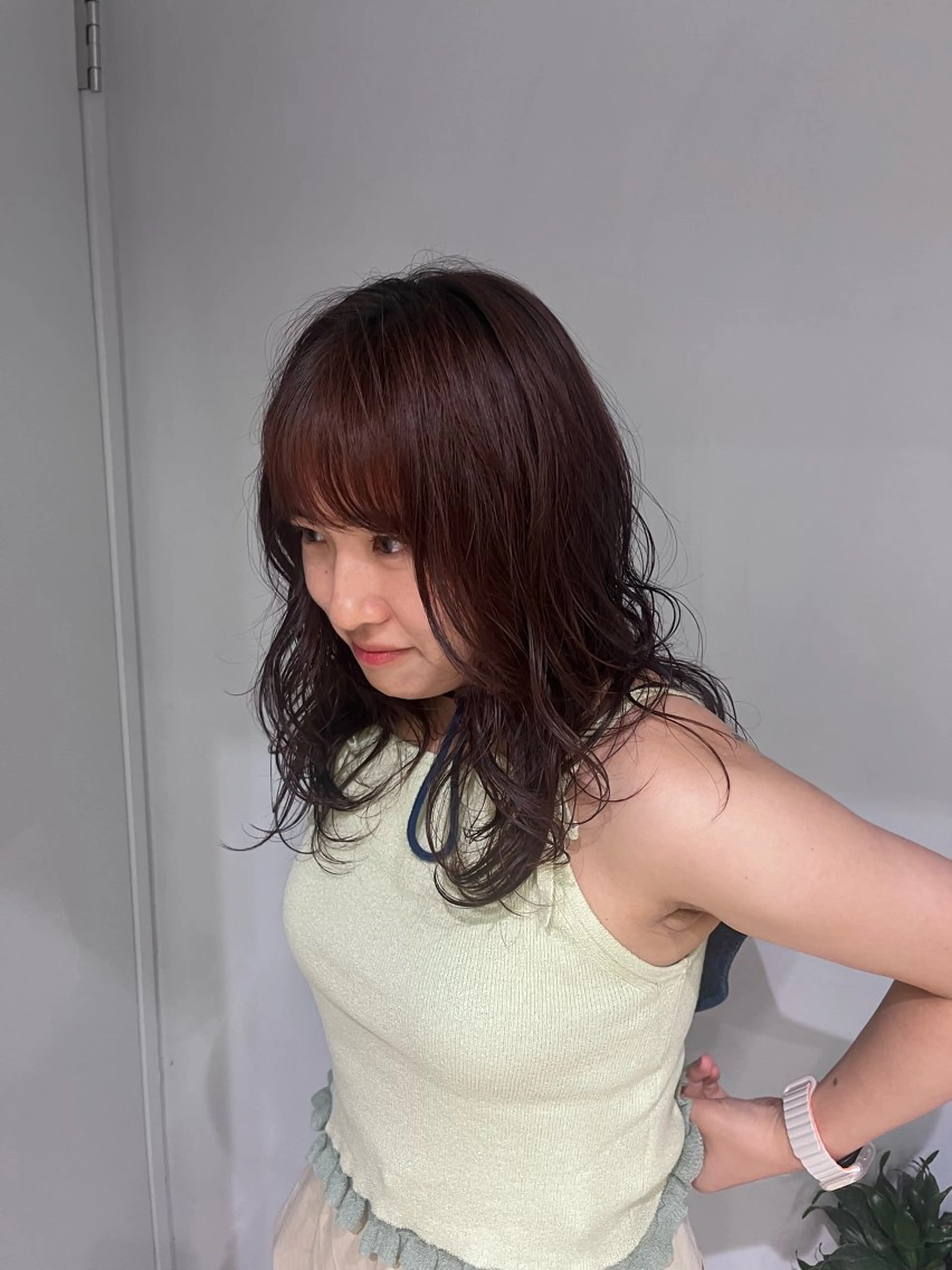 セミロング パーマ -みつま はるな-のヘアスタイル