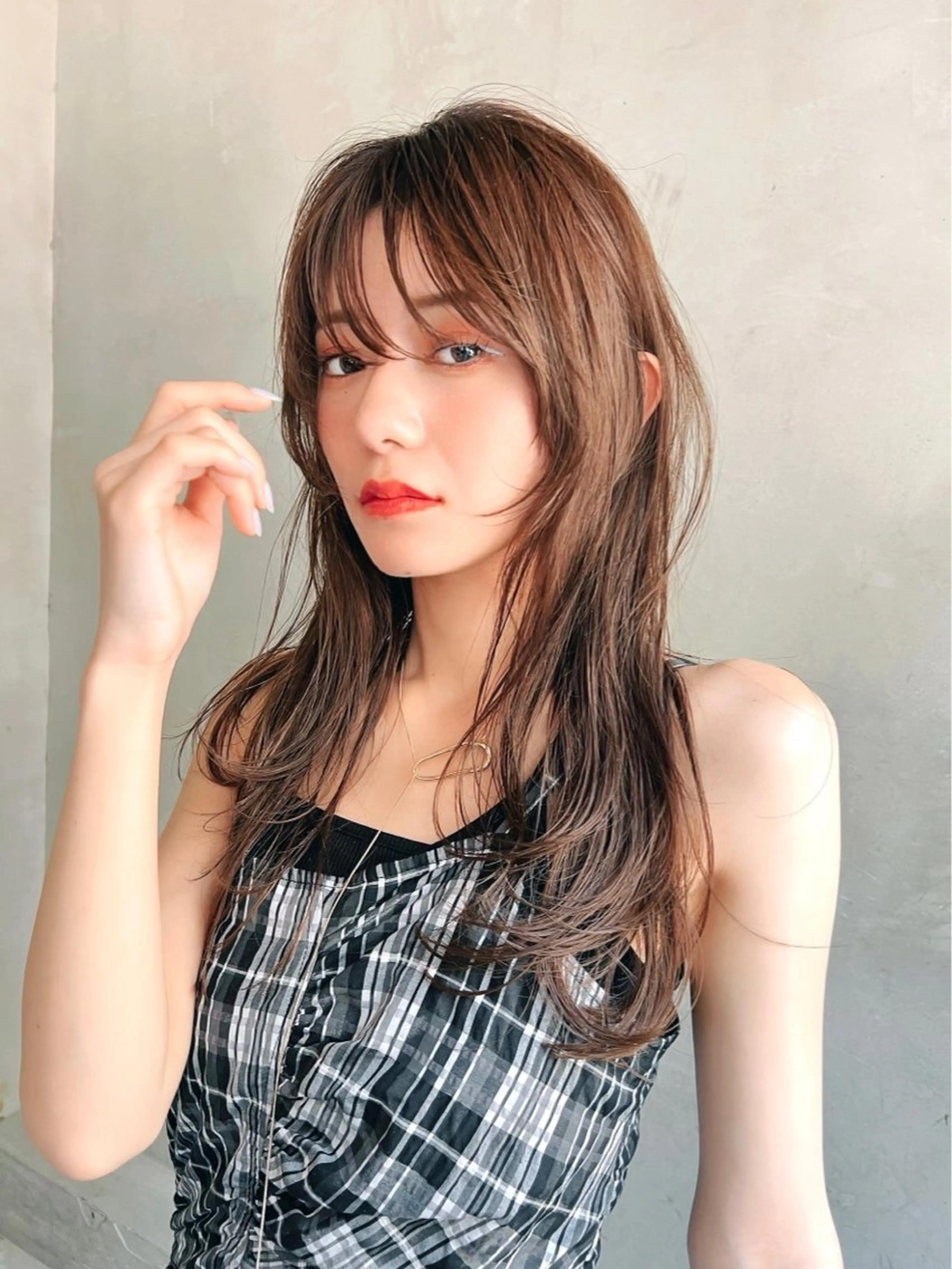 セミロング カラー Ameri所属・艶髪／韓国ヘア🎀 Kanon︎︎⁺.のヘアスタイル