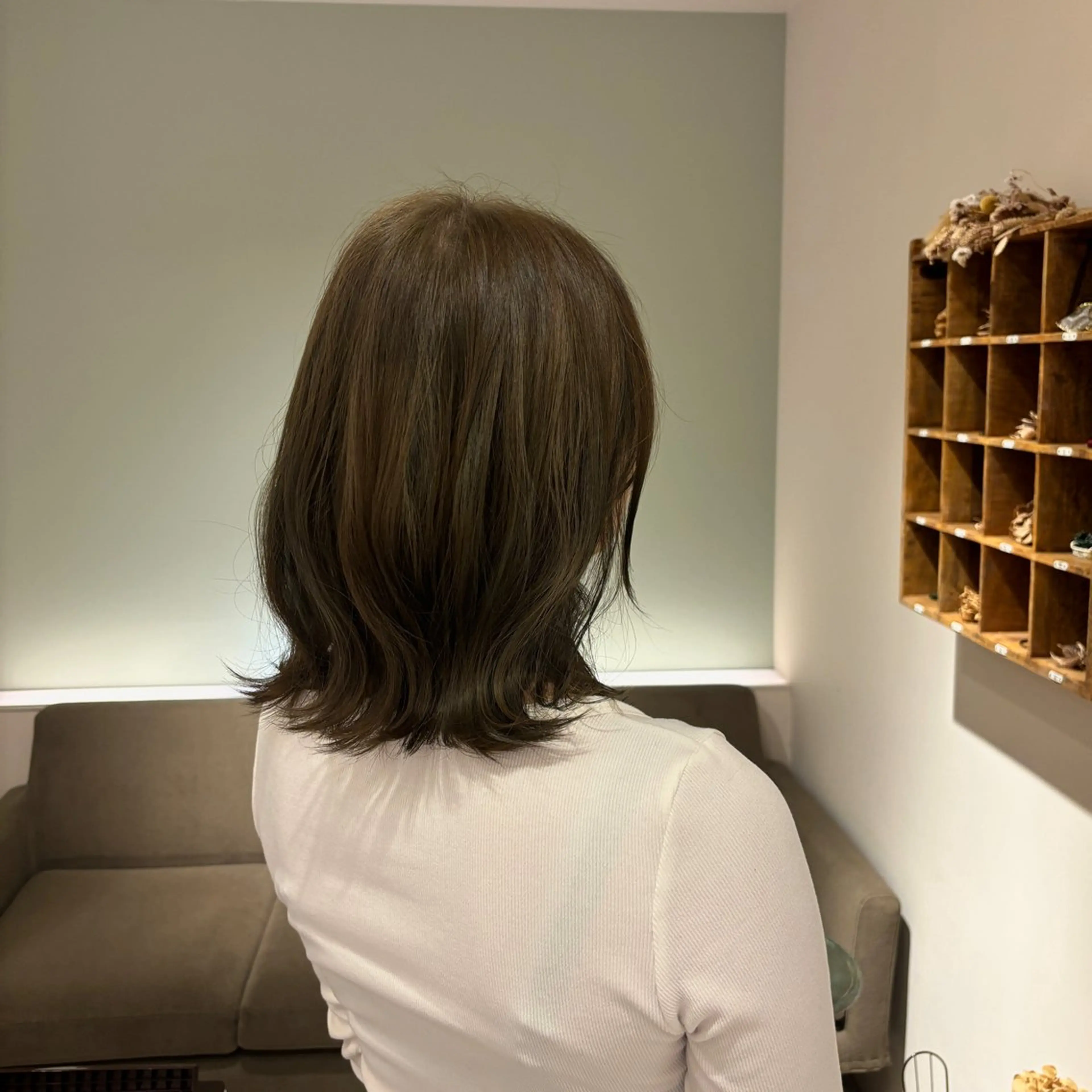 ミディアム カラー ヘアカラー 上村 七海のヘアスタイル