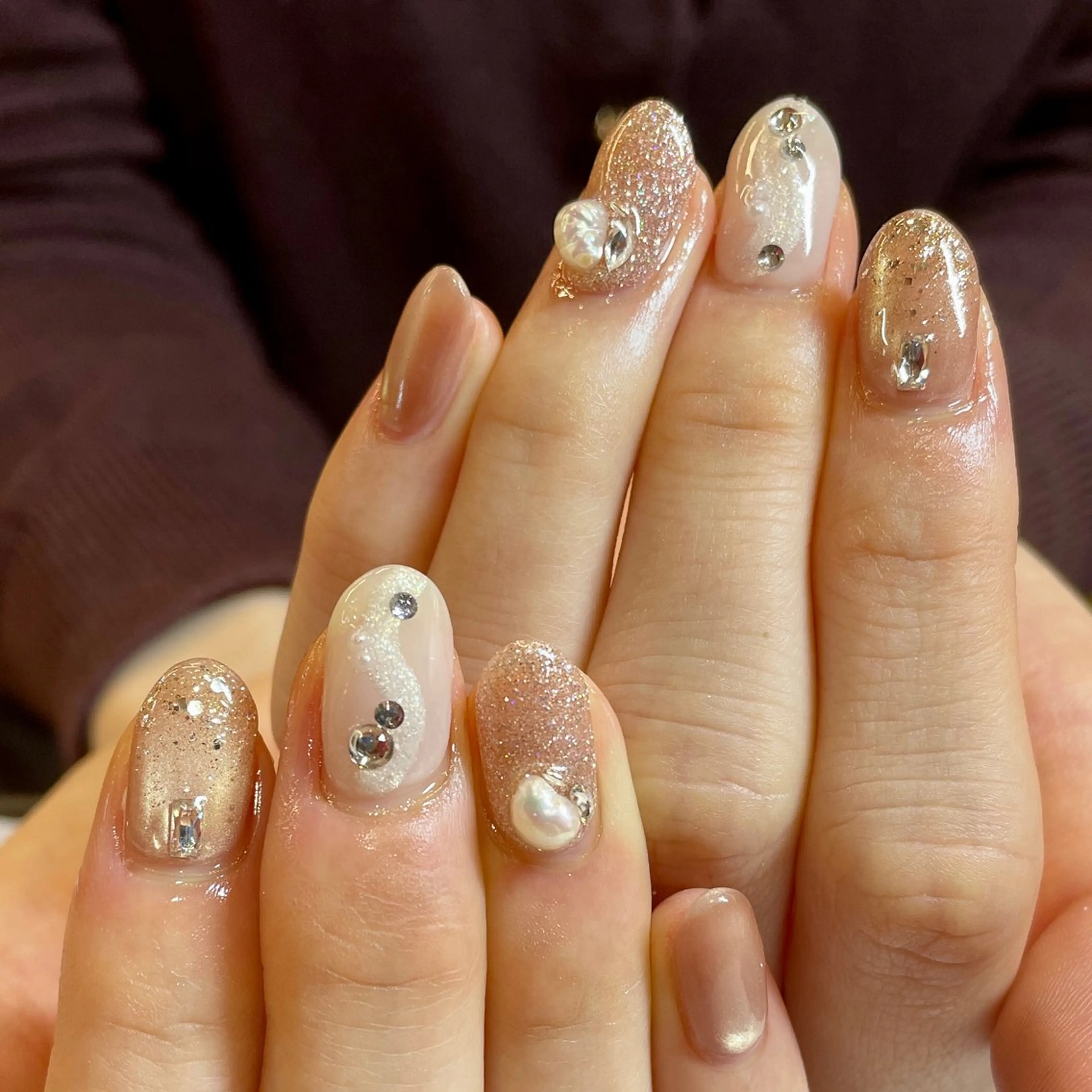 ネイル フラッシュネイル キラキラネイル ハンドネイル LUNI 久屋大通 ˚✧₊⁎/ yuriのネイルデザイン