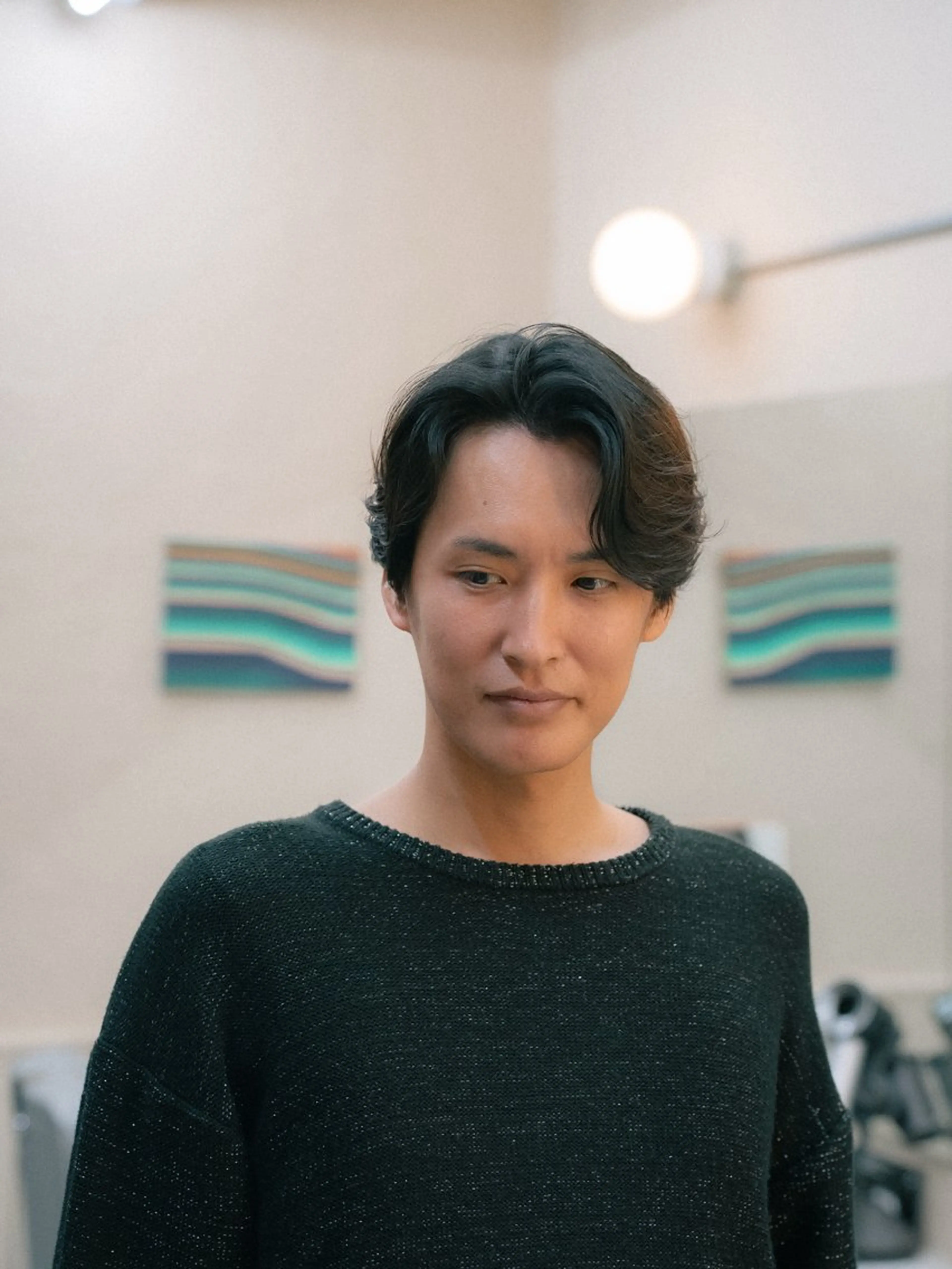 ミディアム カラー パーマ メンズ ボブ カット パーマ 🔗メンズサロン🔗 Kieのヘアスタイル