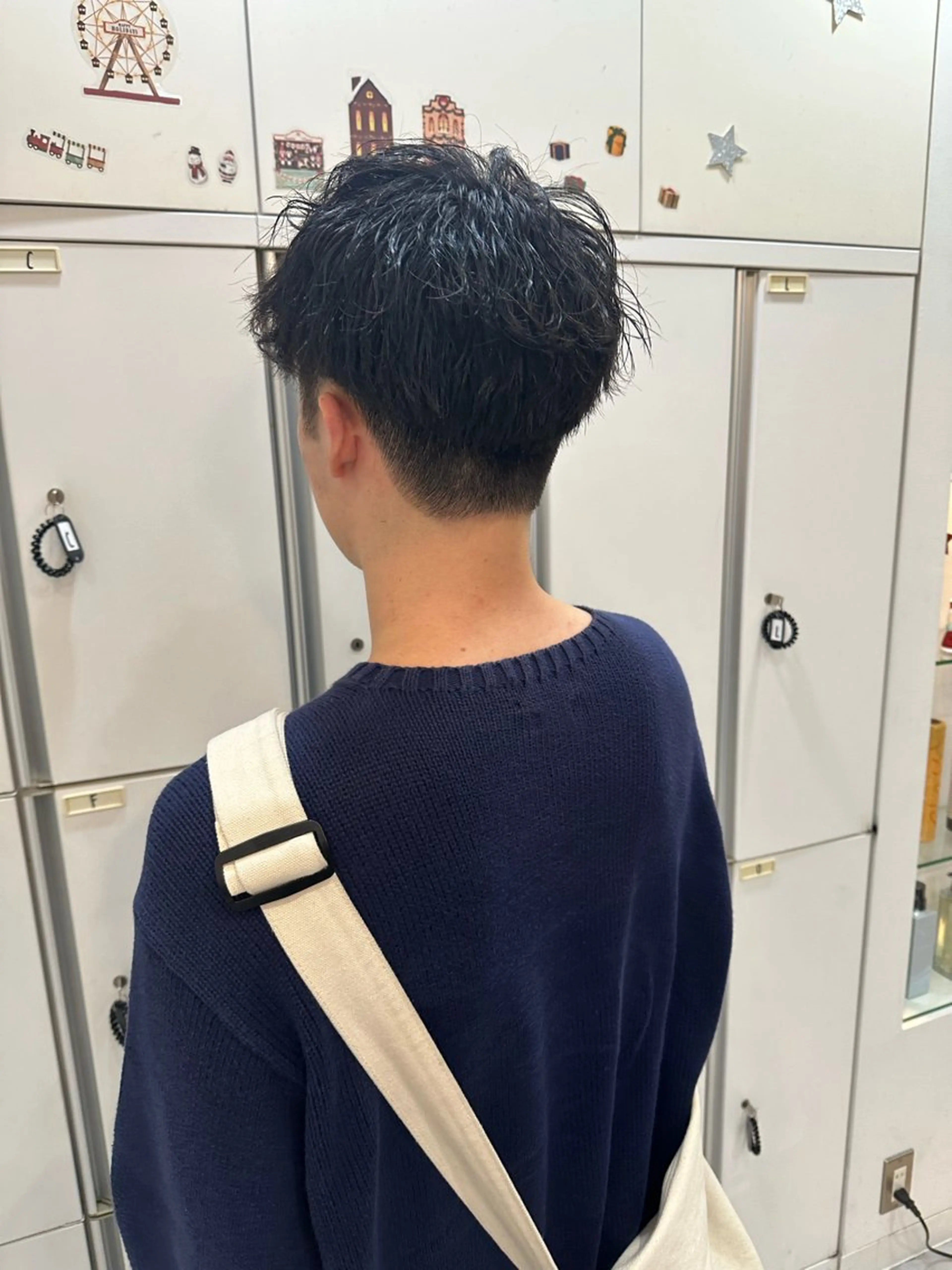 ミディアム パーマ メンズ カット パーマ 髪質改善AUSTIN登戸所属・ICHIKA/暖色 カラー / Wカラーのヘアスタイル