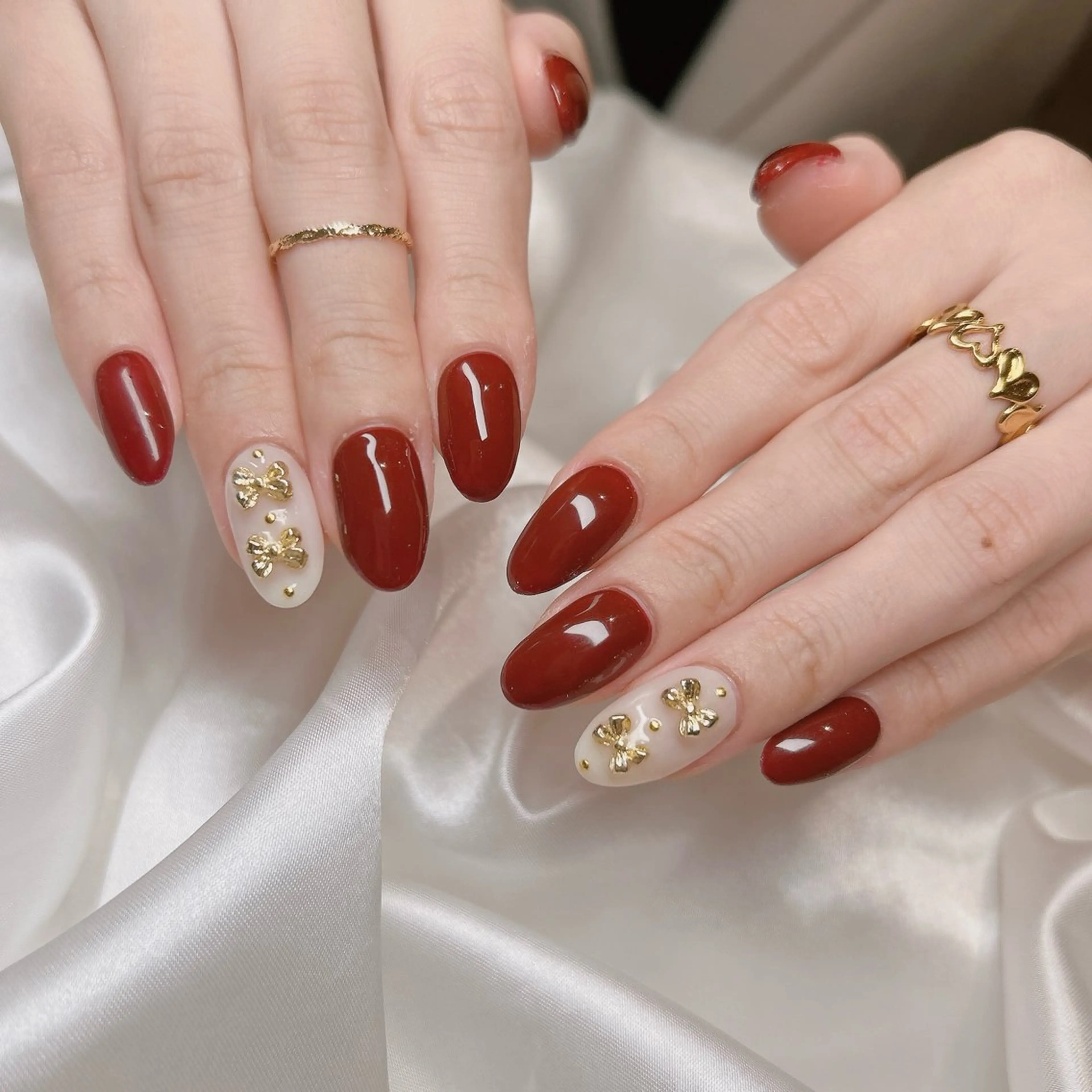 ネイル ボルドー ハンドネイル junna 金山.東別院.上前津のネイルデザイン