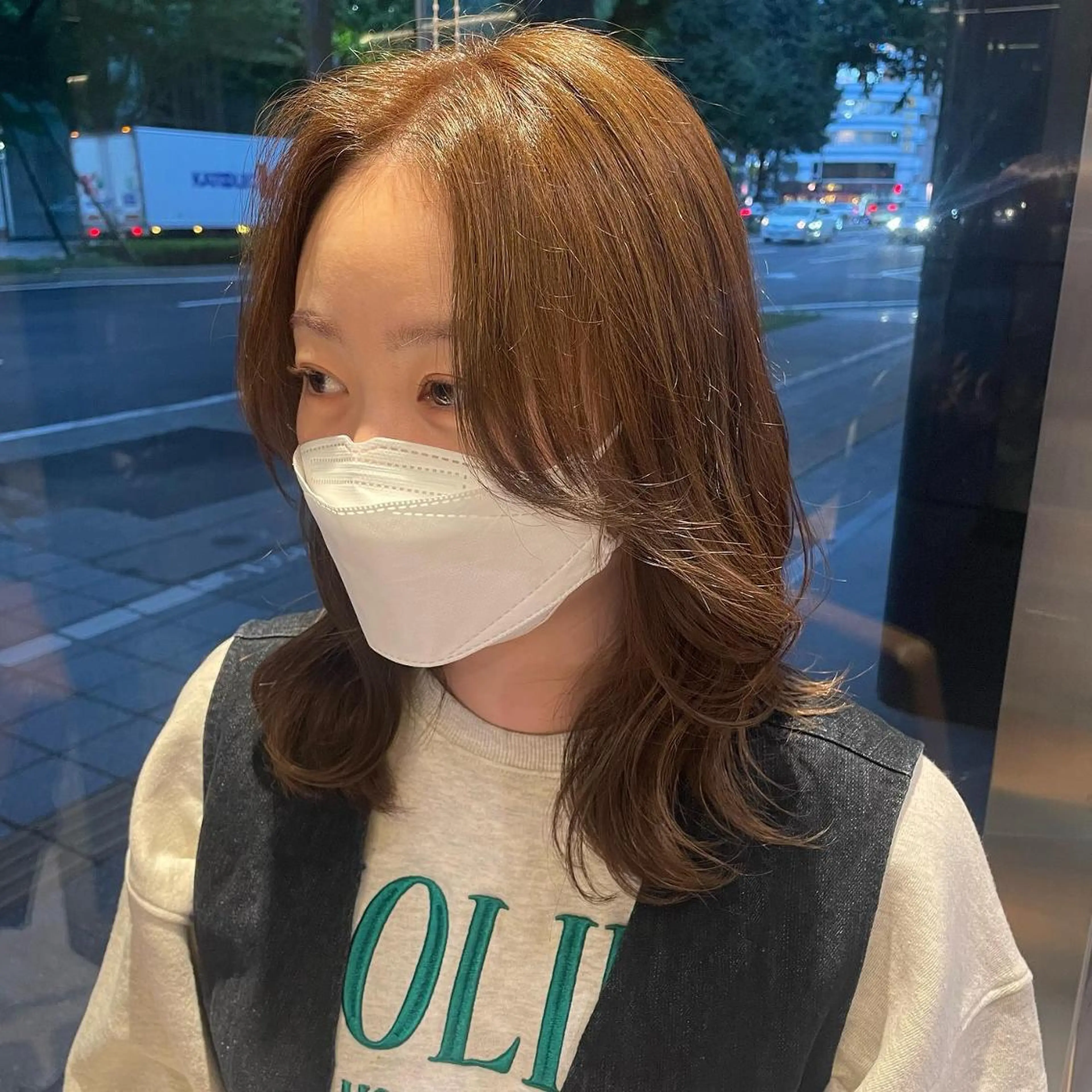 カラー ヘアアレンジ ブリーチ 透明感カラー イルミナカラー ブリーチなしカラー 𝙢𝙞𝙮𝙪🎀 girly hairのヘアスタイル