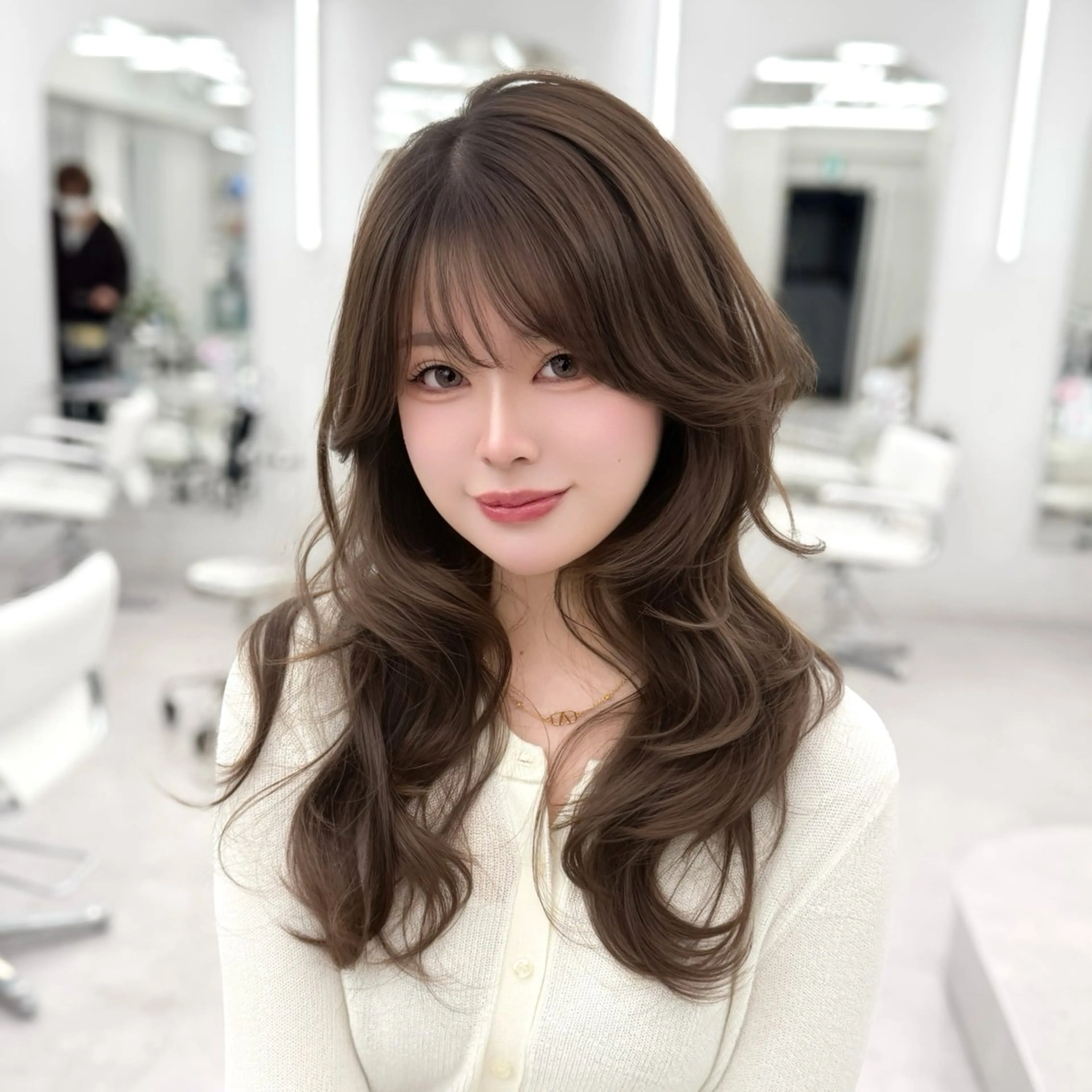 ロング カラー くびれヘア 髪質改善 韓国風ヘア レイヤーカット 似合わせカット カット ヘアカラー トリートメント 韓国ヘア🇰🇷× 髪質改善🫧テルのヘアスタイル