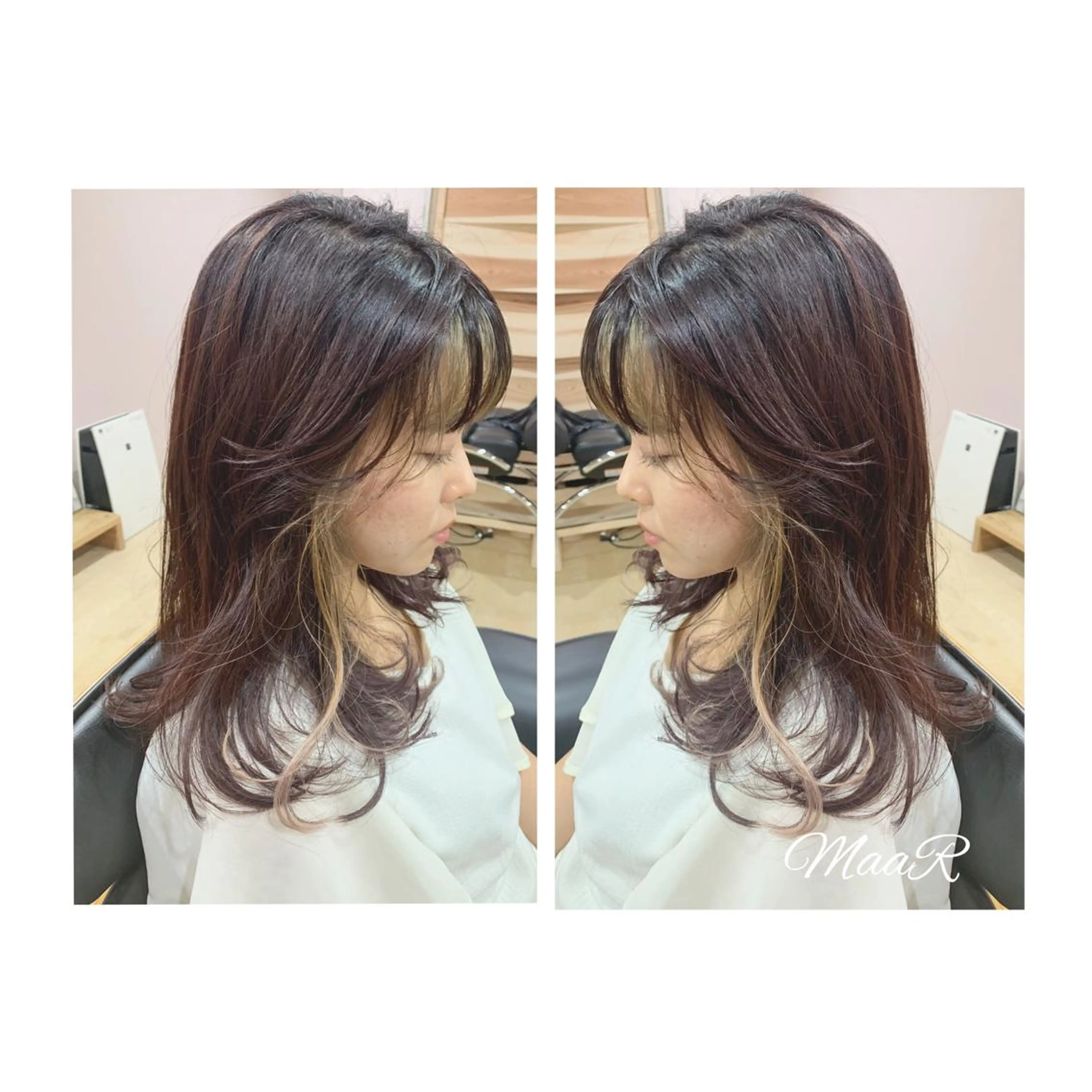 セミロング カラー Asuka Mabuchiのヘアスタイル