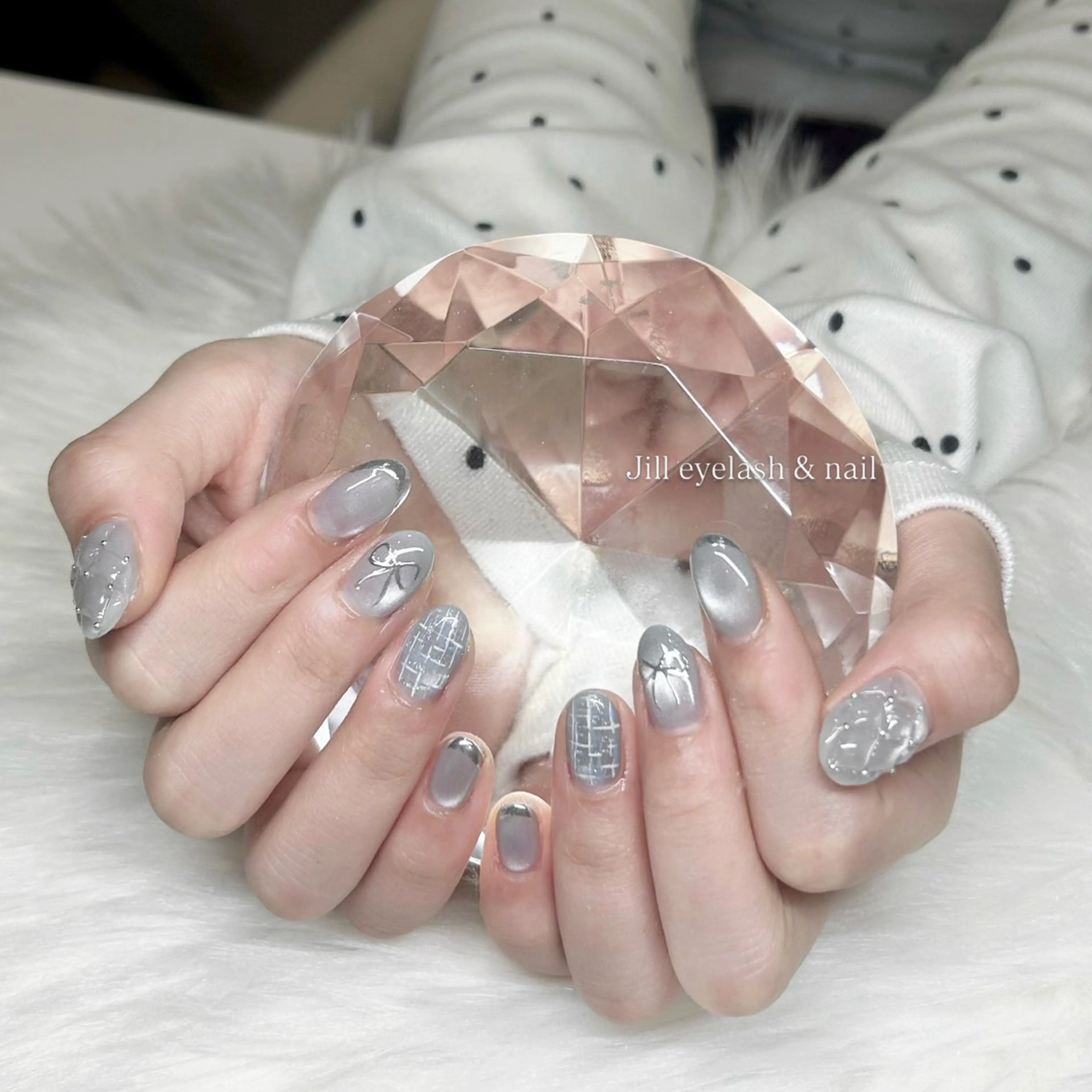 ネイル アートネイル 持ち込み ハンドネイル ami 𝜗𝜚˚⋆のネイルデザイン