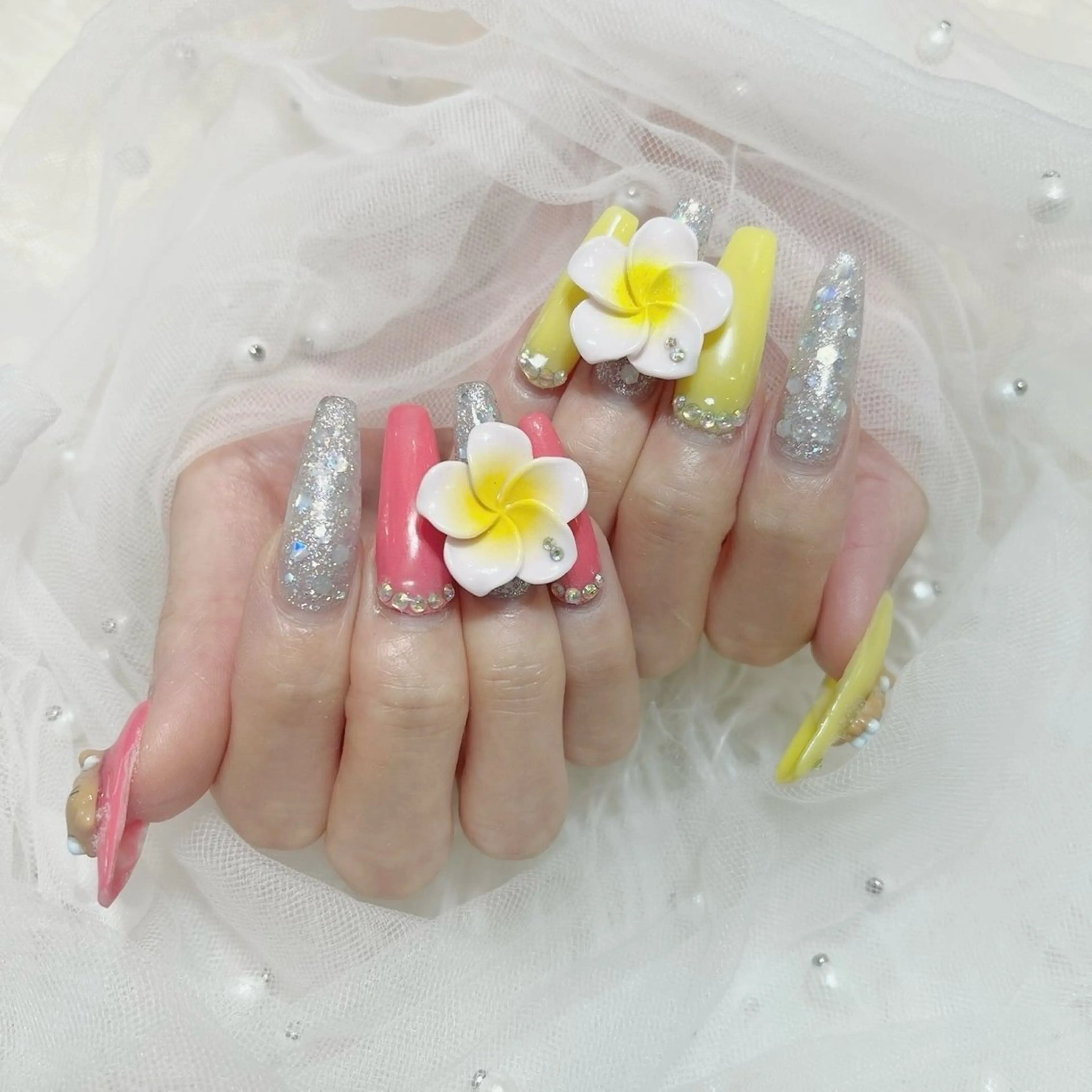 【Jr.】 オフなし⭐️ワンカラーorラメグラデーション120分パーツつけ放題の写真