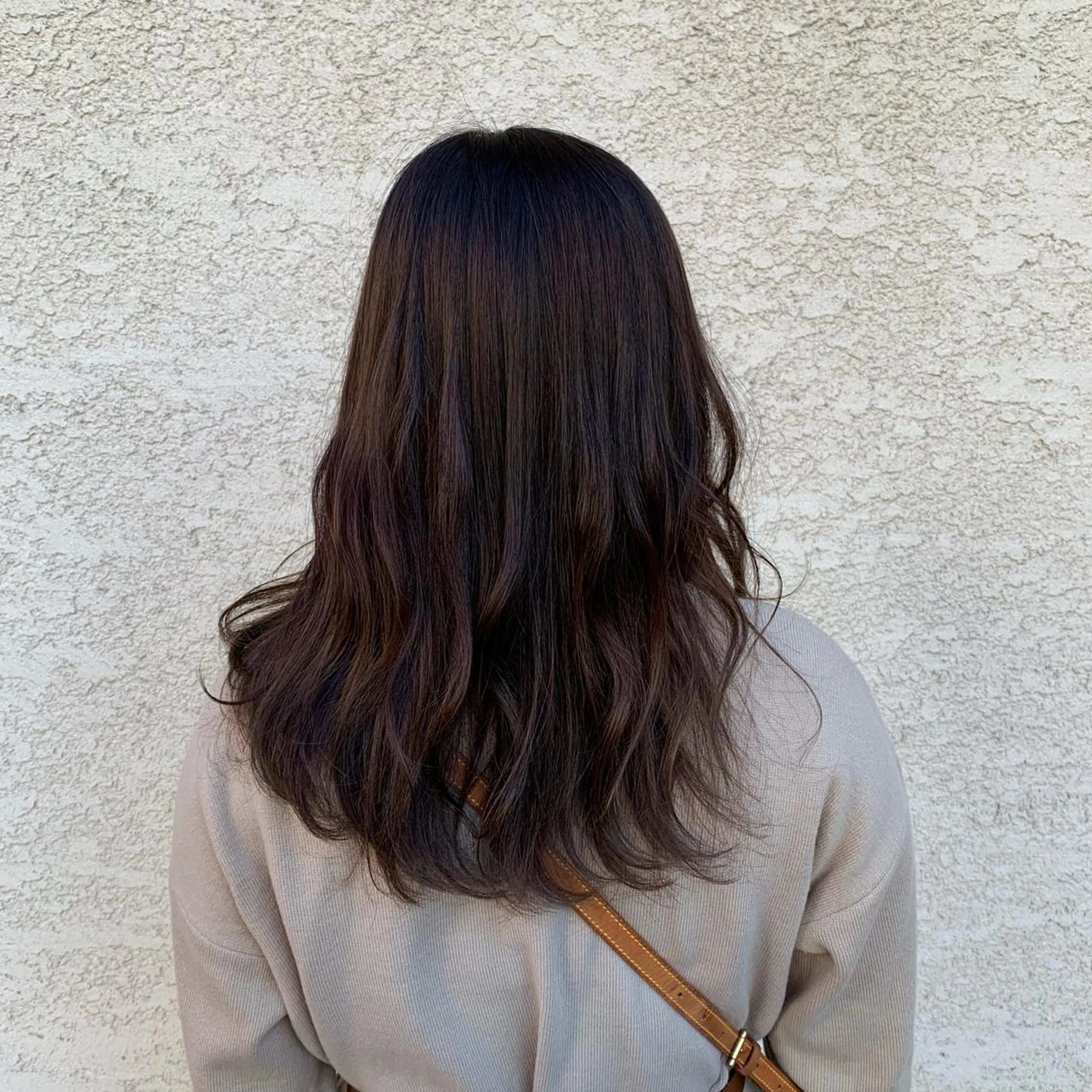 セミロング カラー ヘアアレンジ アッシュ 透明感カラー ダークアッシュ 韓国×巻ける髪質改善 💍maki💍のヘアスタイル