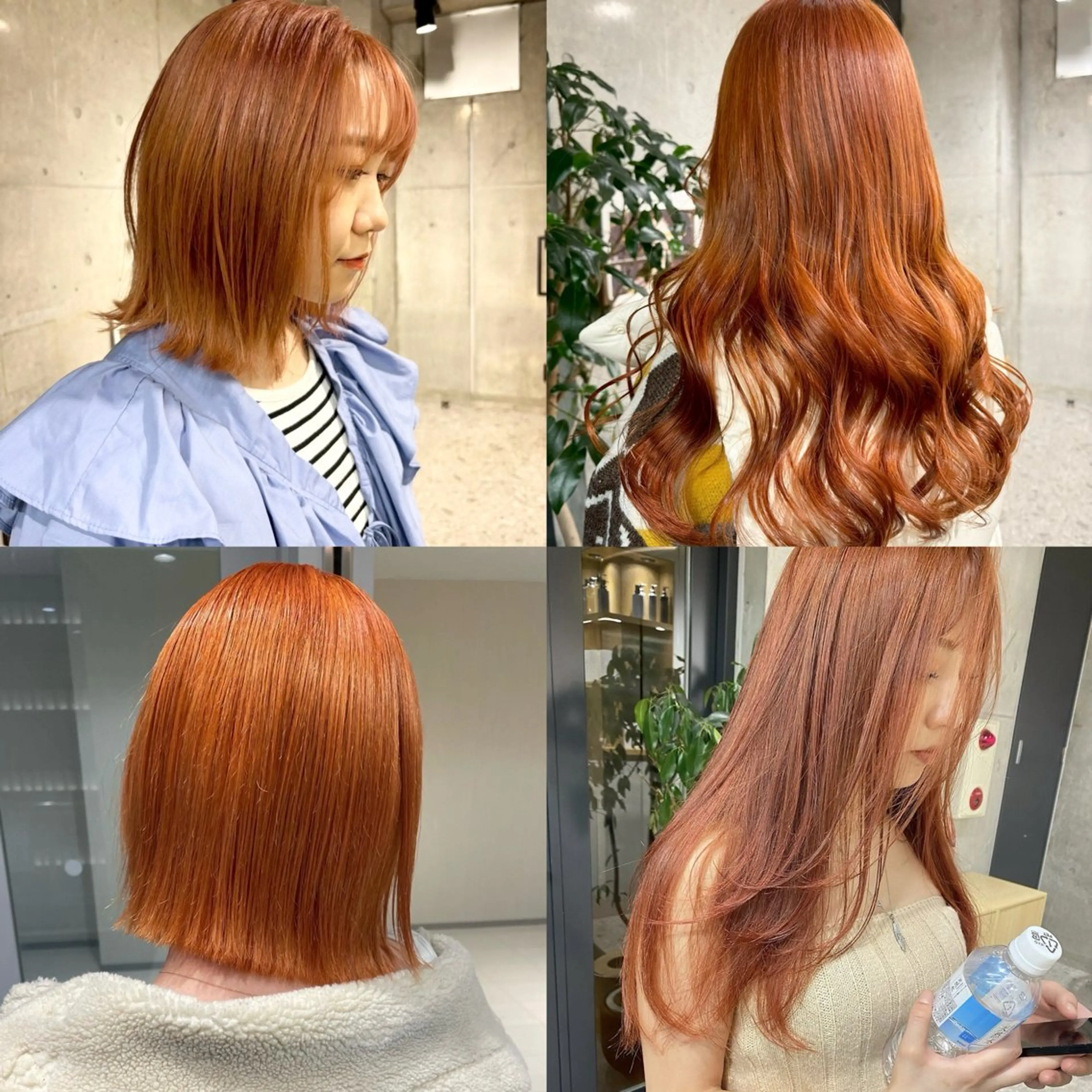 カラー オレンジ ヘアカラー 🍎ブリーチカラー 🍎KUREA🍎のヘアスタイル