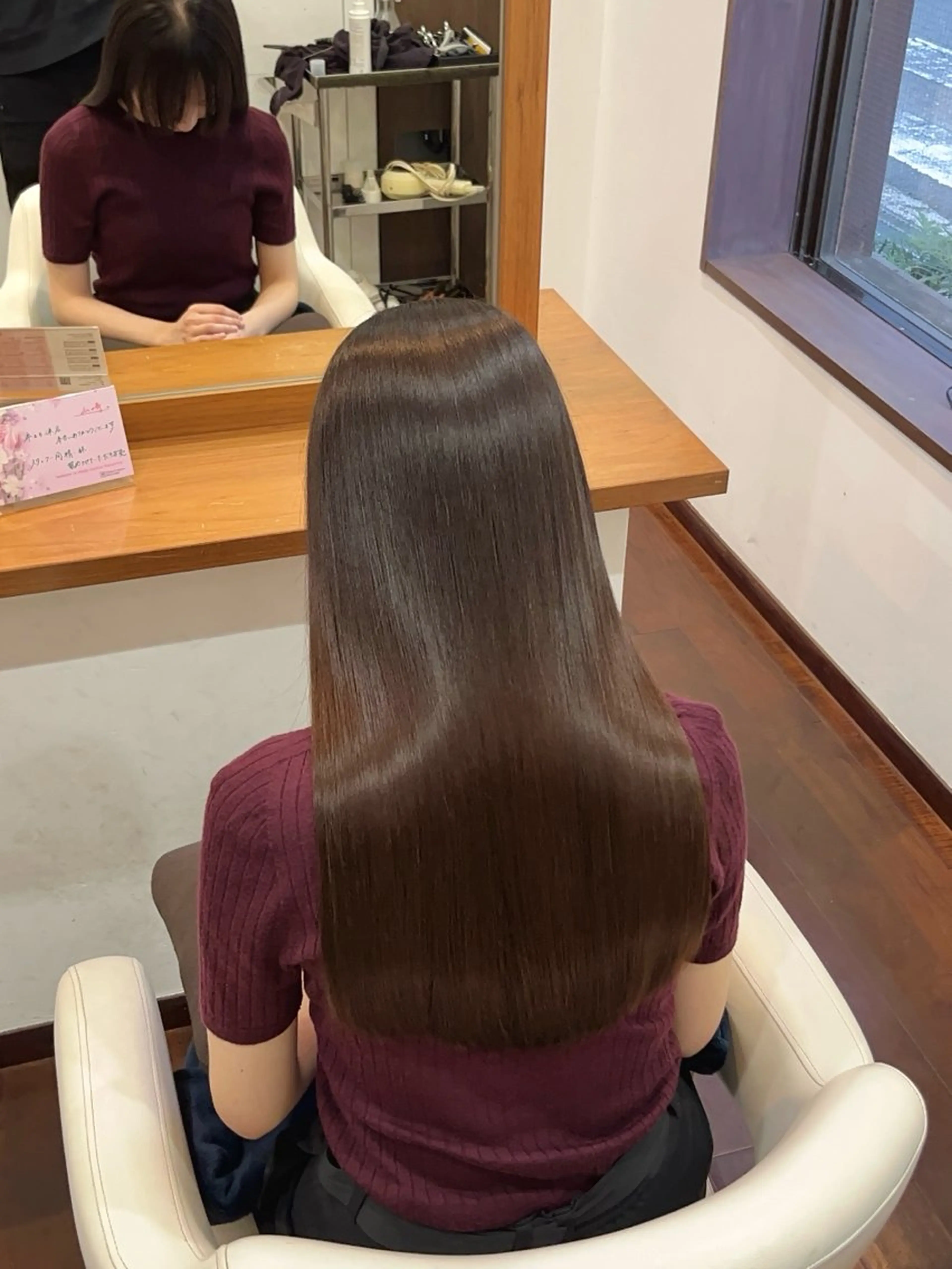 セミロング 髪質改善 縮毛矯正 トリートメント 今在家 玲【艶髪スト レート/メンズ】のヘアスタイル