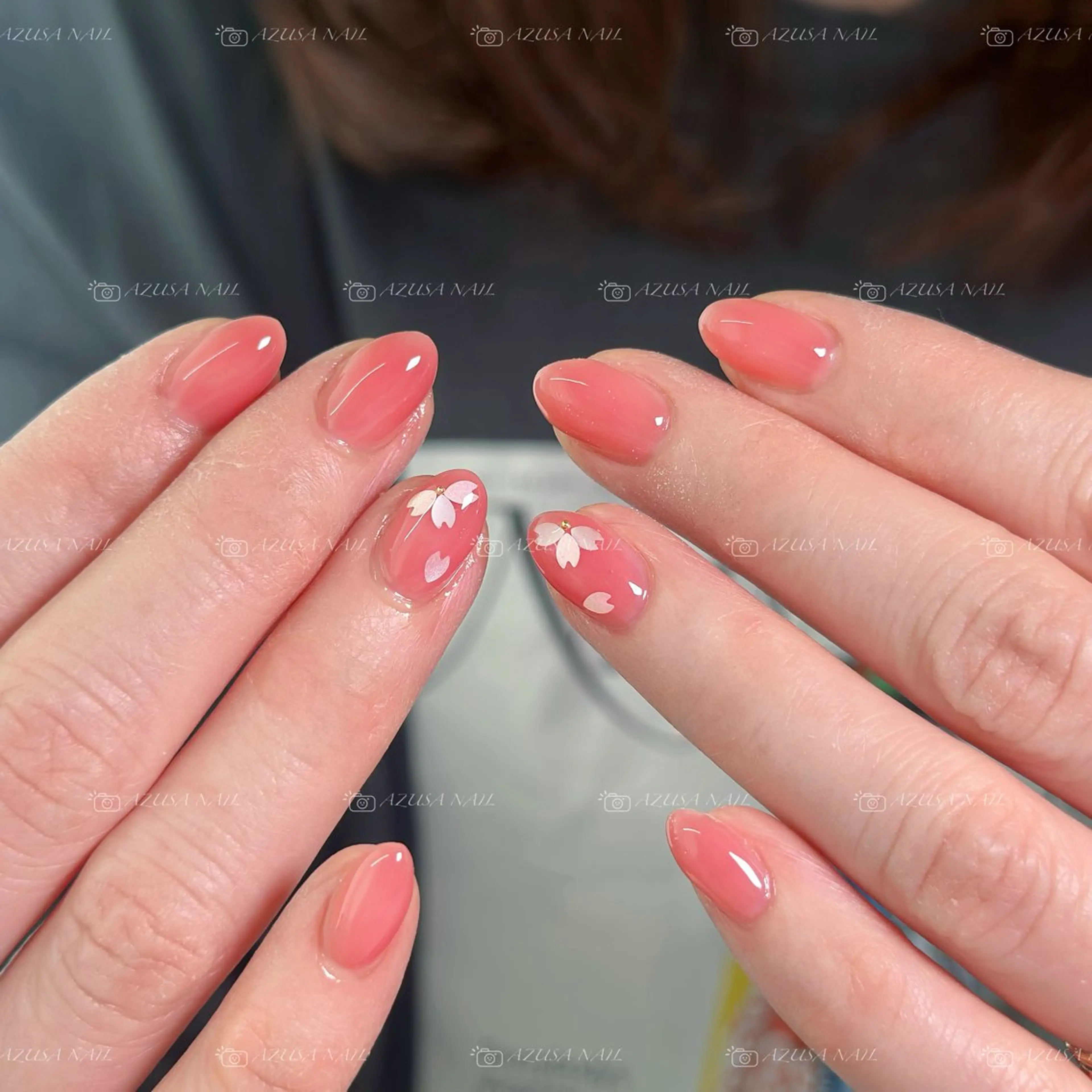 ネイル アートネイル 桜ネイル フラッシュネイル フレンチネイル マグネットネイル ハンドネイル 🧸自宅ネイル あずさのネイルデザイン