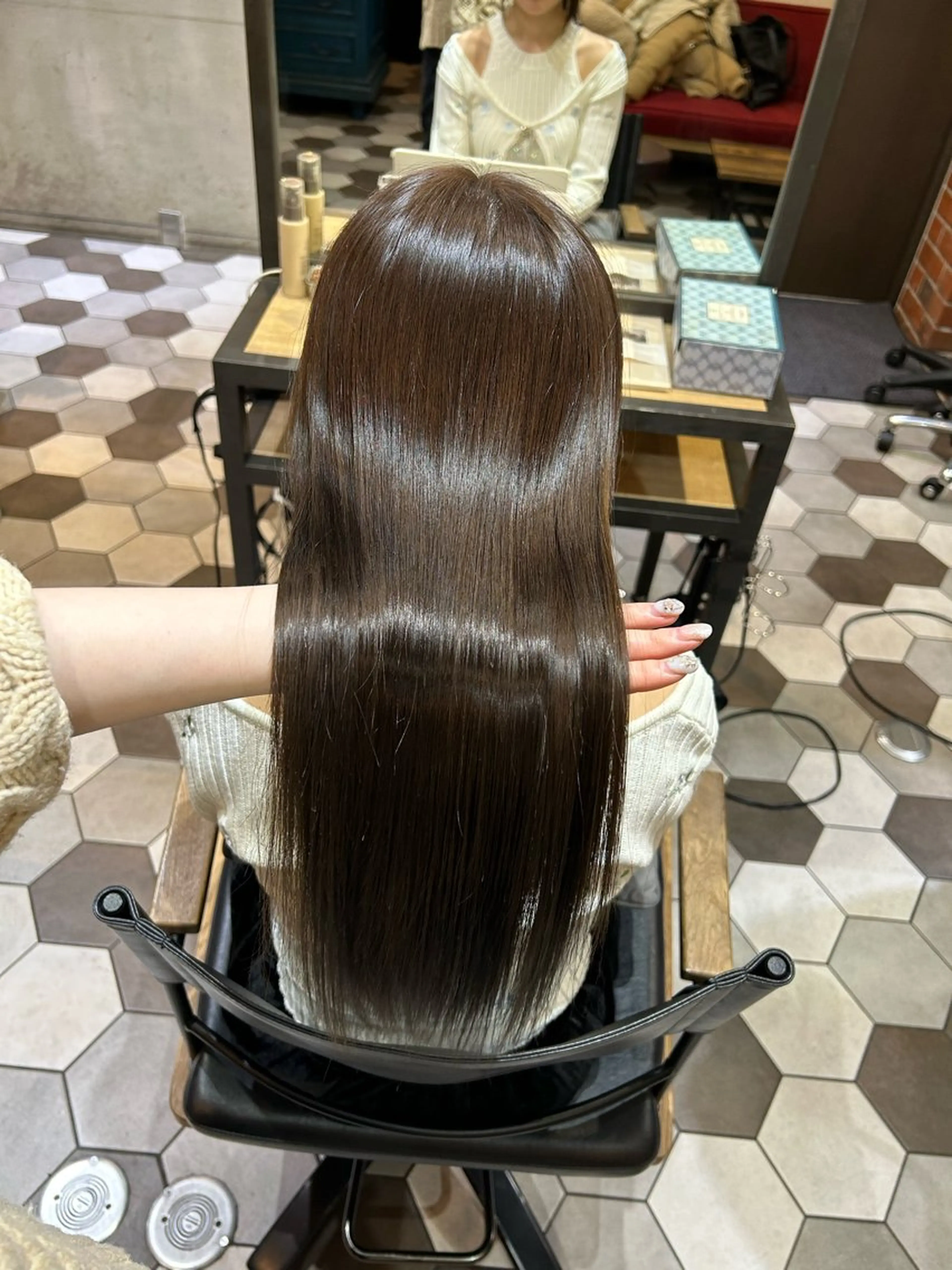 ロング カラー ninaアイドル前髪 ×透明感🎀のヘアスタイル